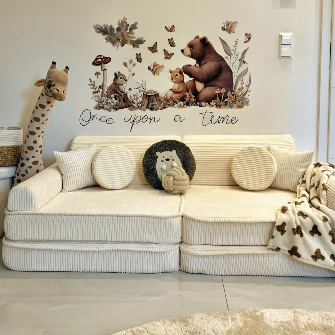 Design4Kids Spielsofa Jewel Cord - almond beige