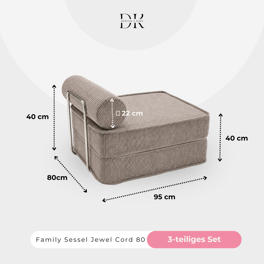 Design4Kids Family Sessel Jewel Cord 80