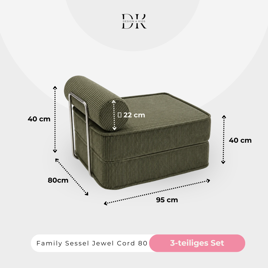 Design4Kids Family Sessel Jewel Cord 80