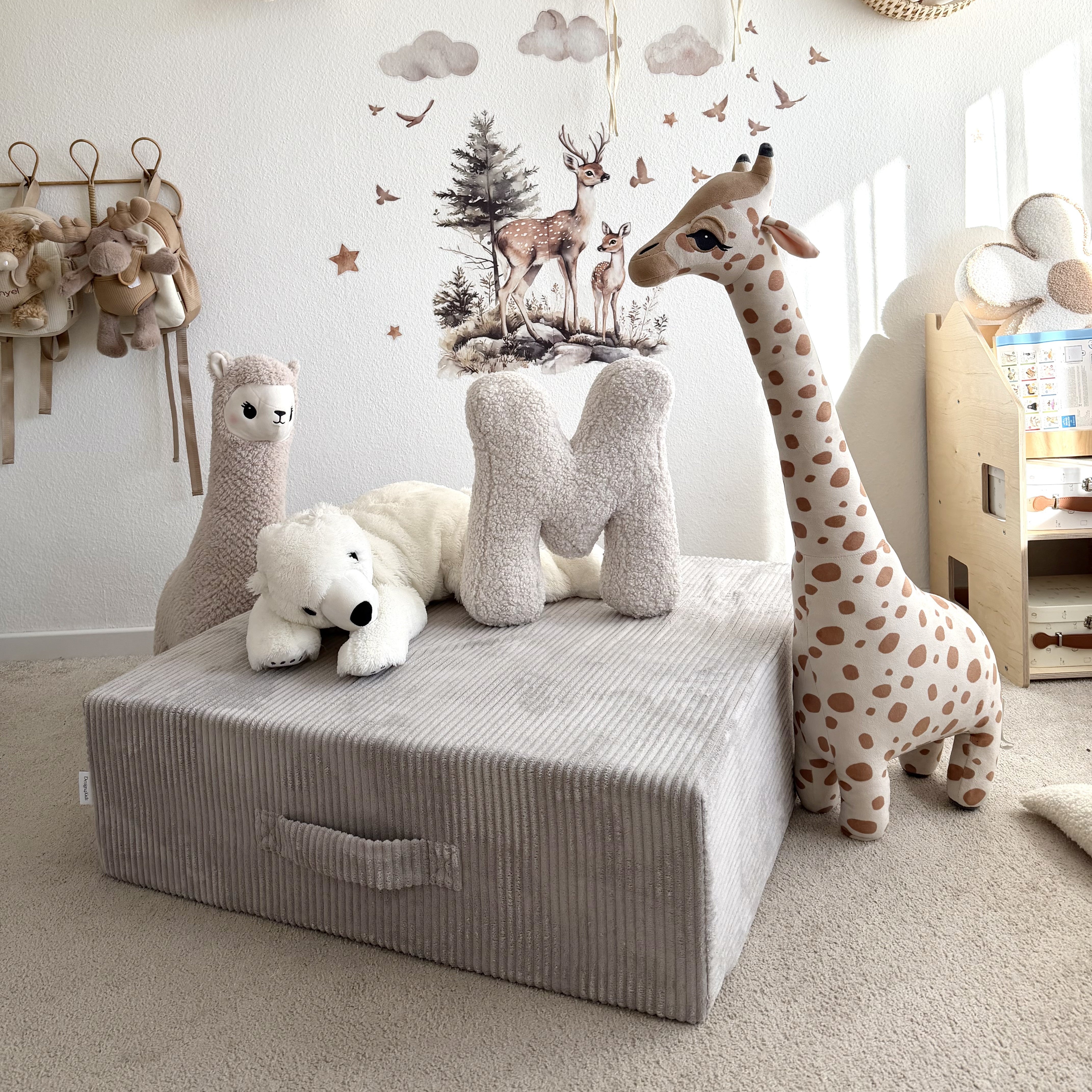 Design4Kids XXL Hüpfpolster Cord Grande - 86x86 cm