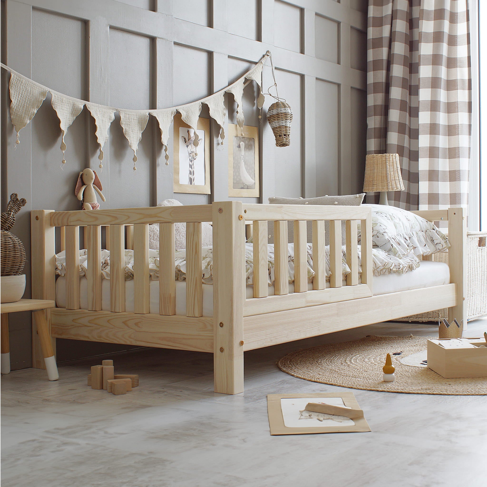 Design4kids Kinderbett Bino Komfort 190x90 Naturholz
