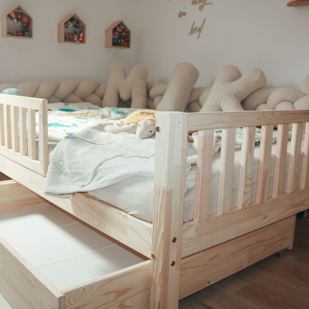 Design4kids Kinderbett Bino Komfort Deluxe Duo - 200x140 Naturholz