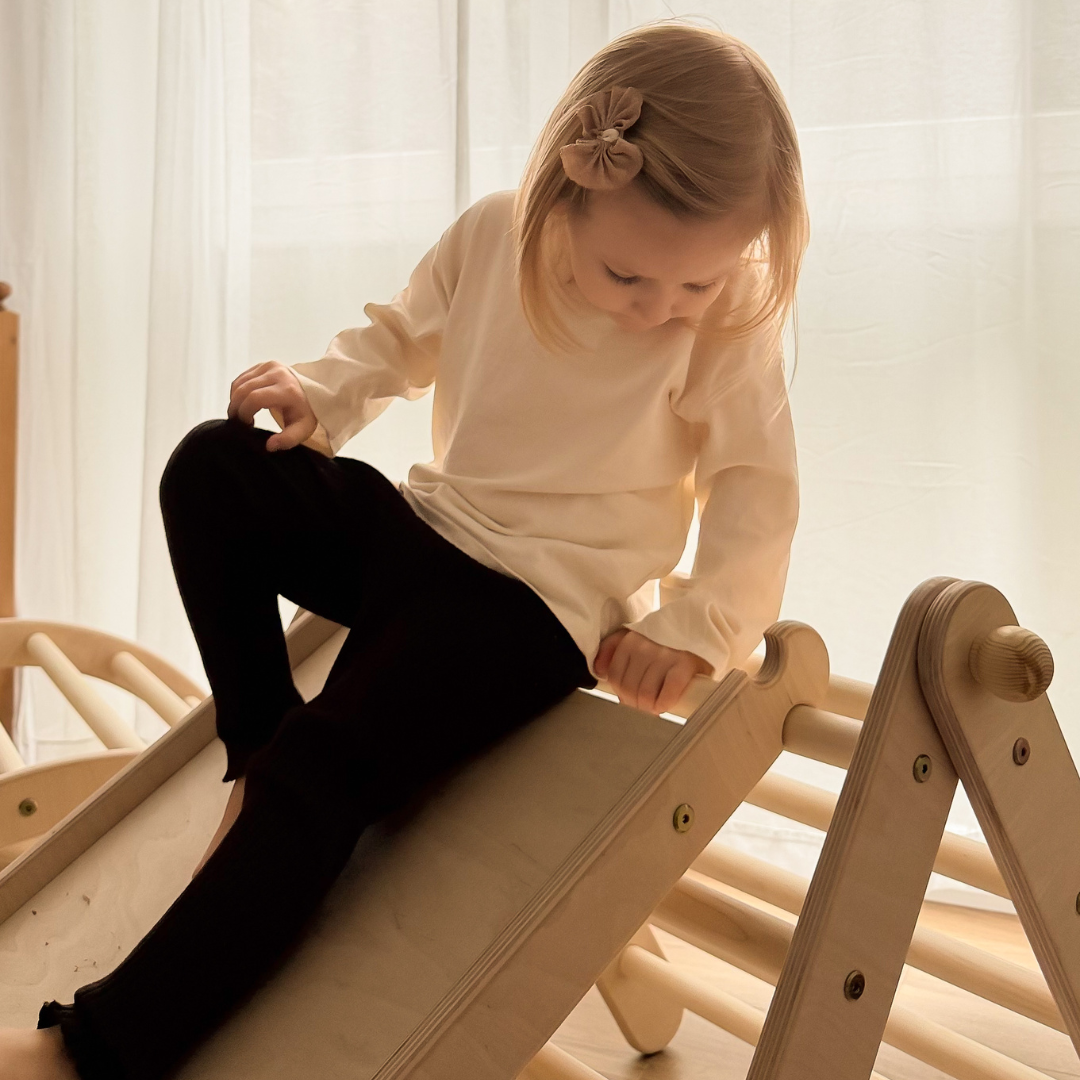 Design4Kids Montessori Kletterset Galagos - Pikler Kletterdreieck mit Rutsche und Kletterbogen