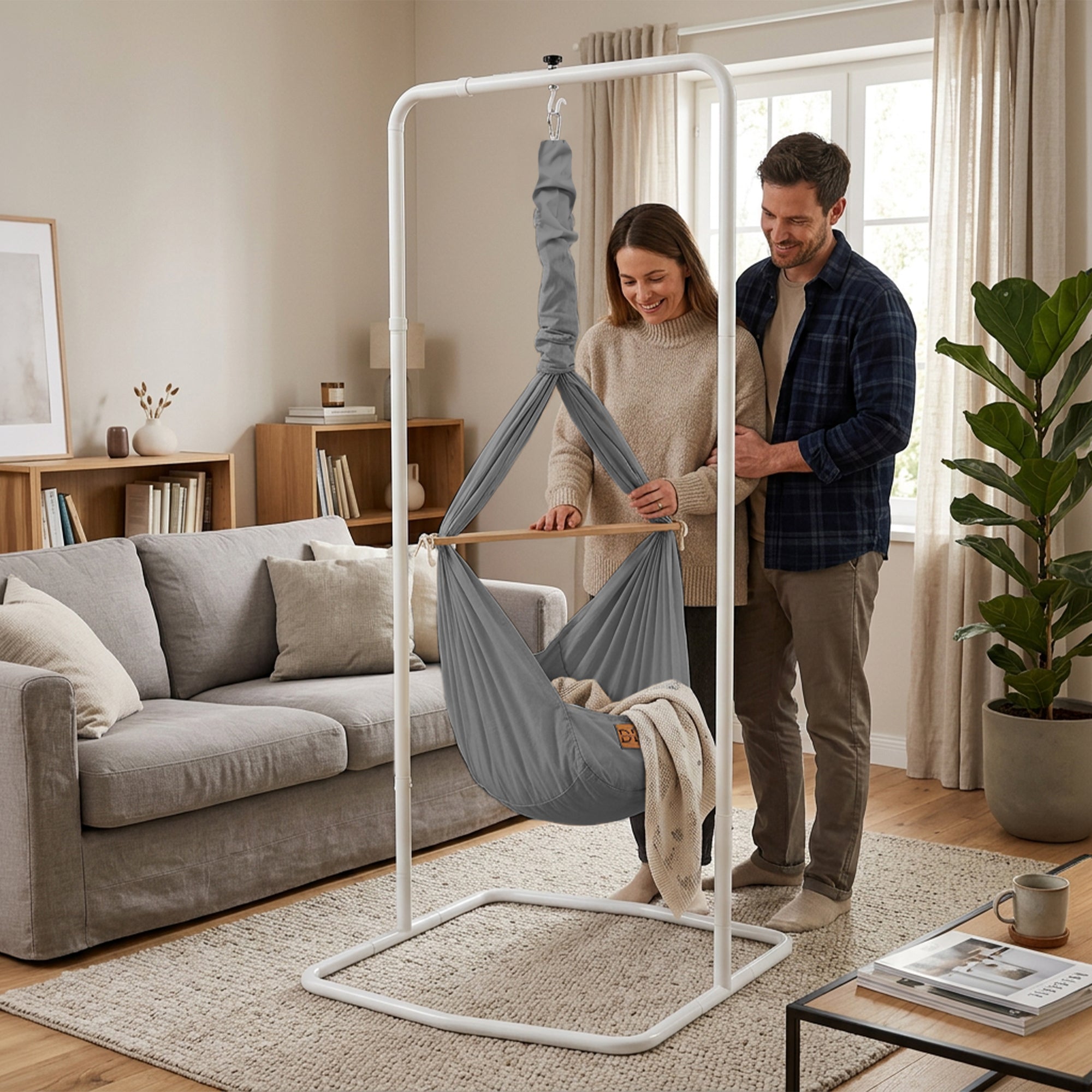 Design4Kids Federwiege Baby Classic, Bio-Baumwolle mit Komfort-Gestell