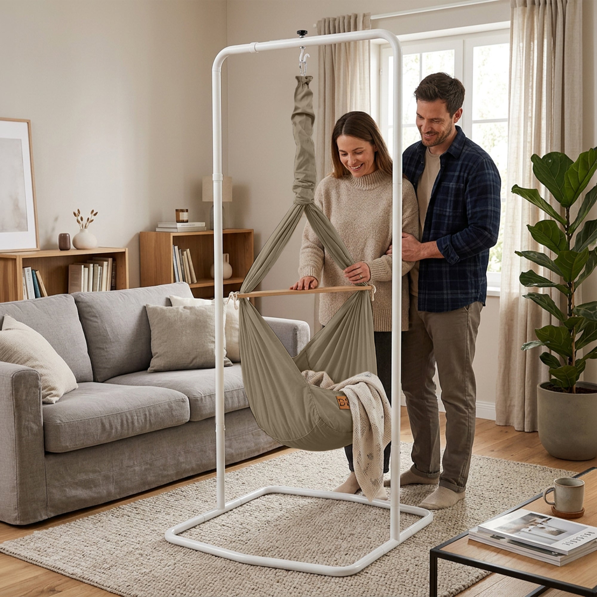Design4Kids Federwiege Baby Classic, Bio-Baumwolle mit Komfort-Gestell