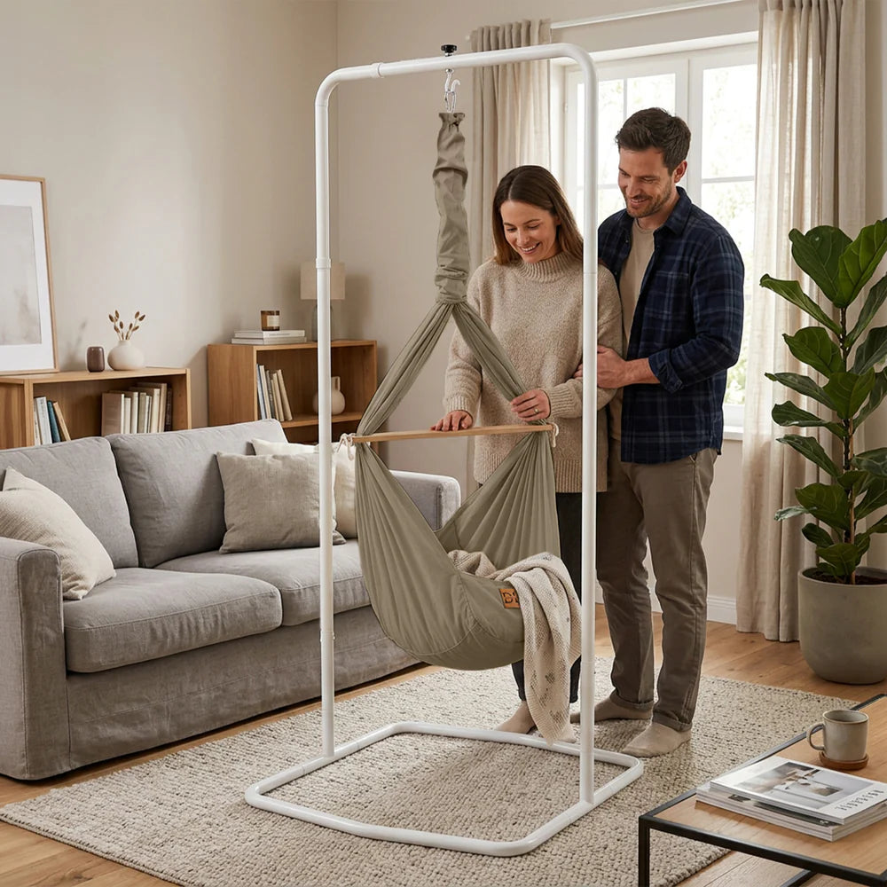 Design4Kids Federwiege Baby Classic, Bio-Baumwolle mit Komfort-Gestell