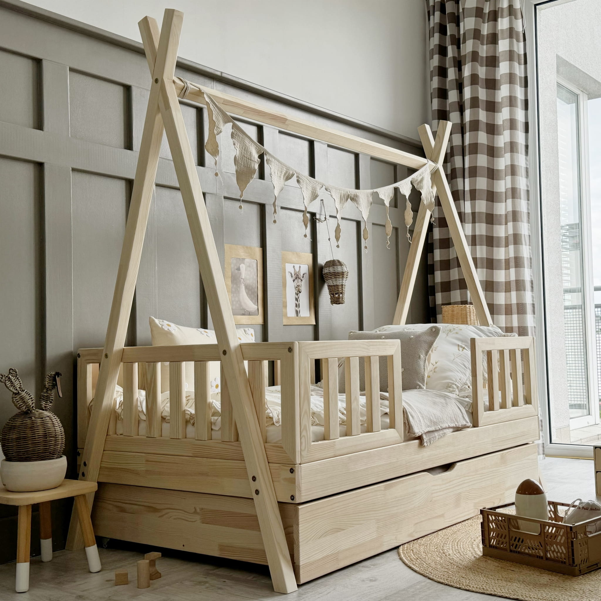 Design4kids Tipibett Luna Pro mit Schiene