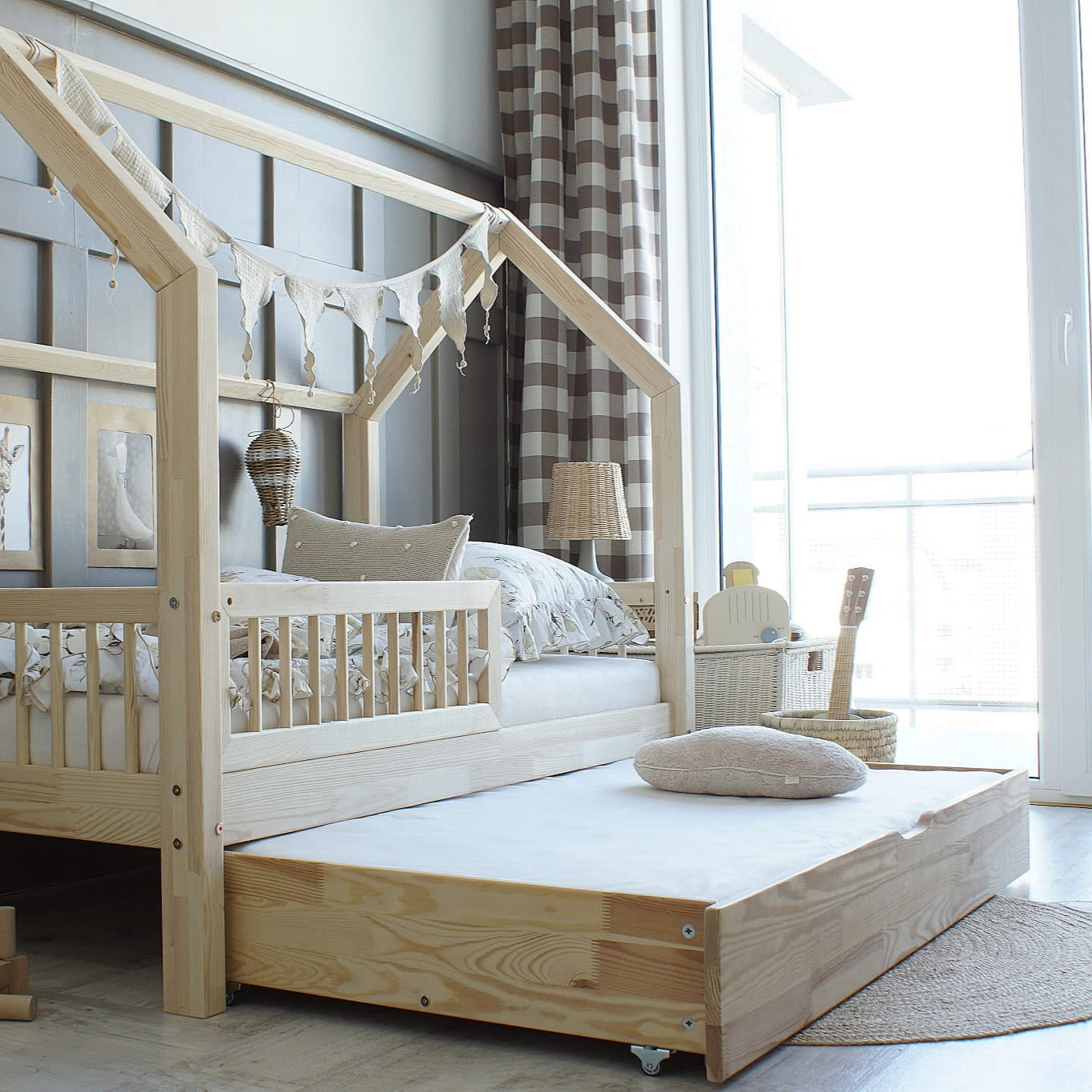 Design4kids Hausbett Sole Premium II 190x90 Naturholz