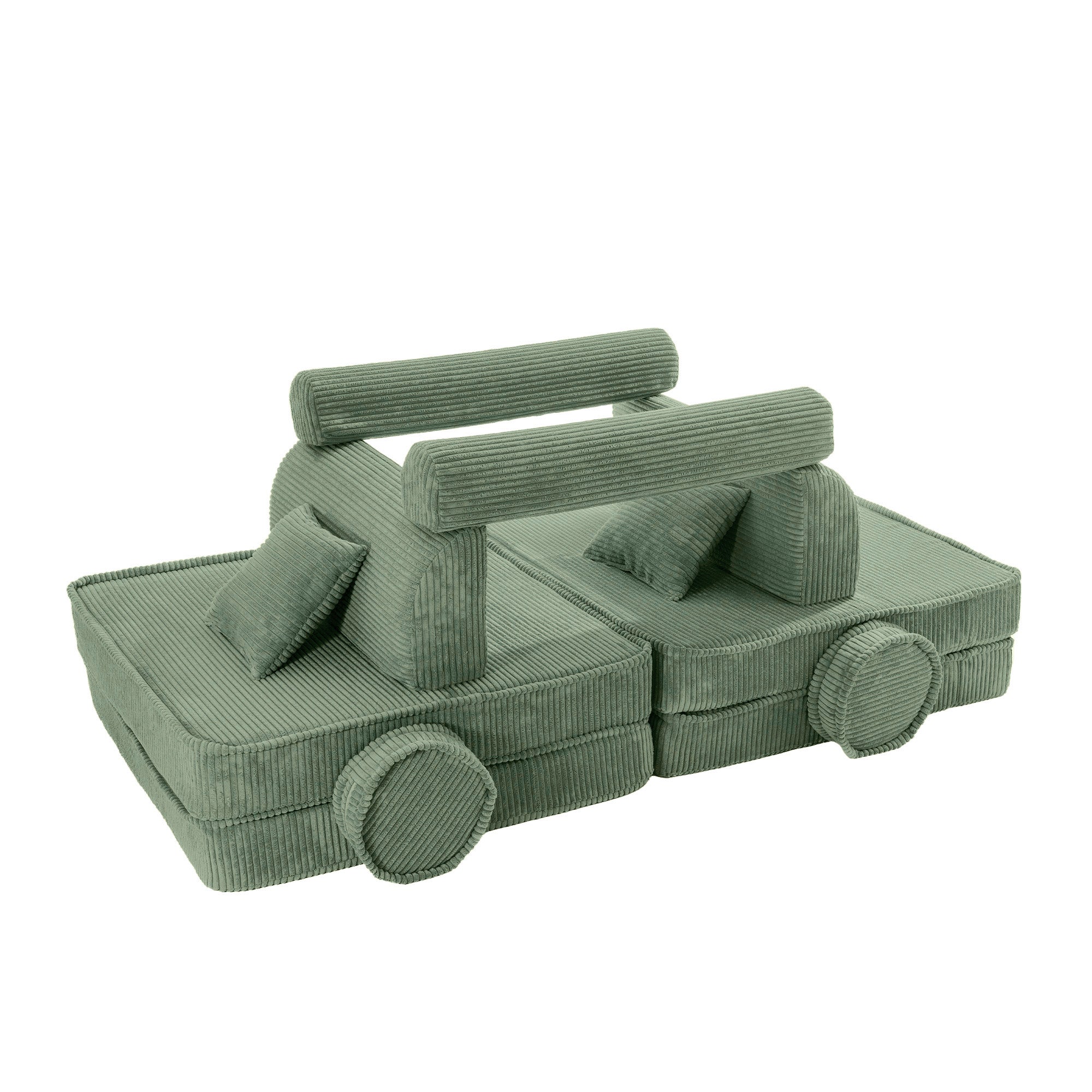 Design4Kids Spielsofa Jewel Cord - classic olive