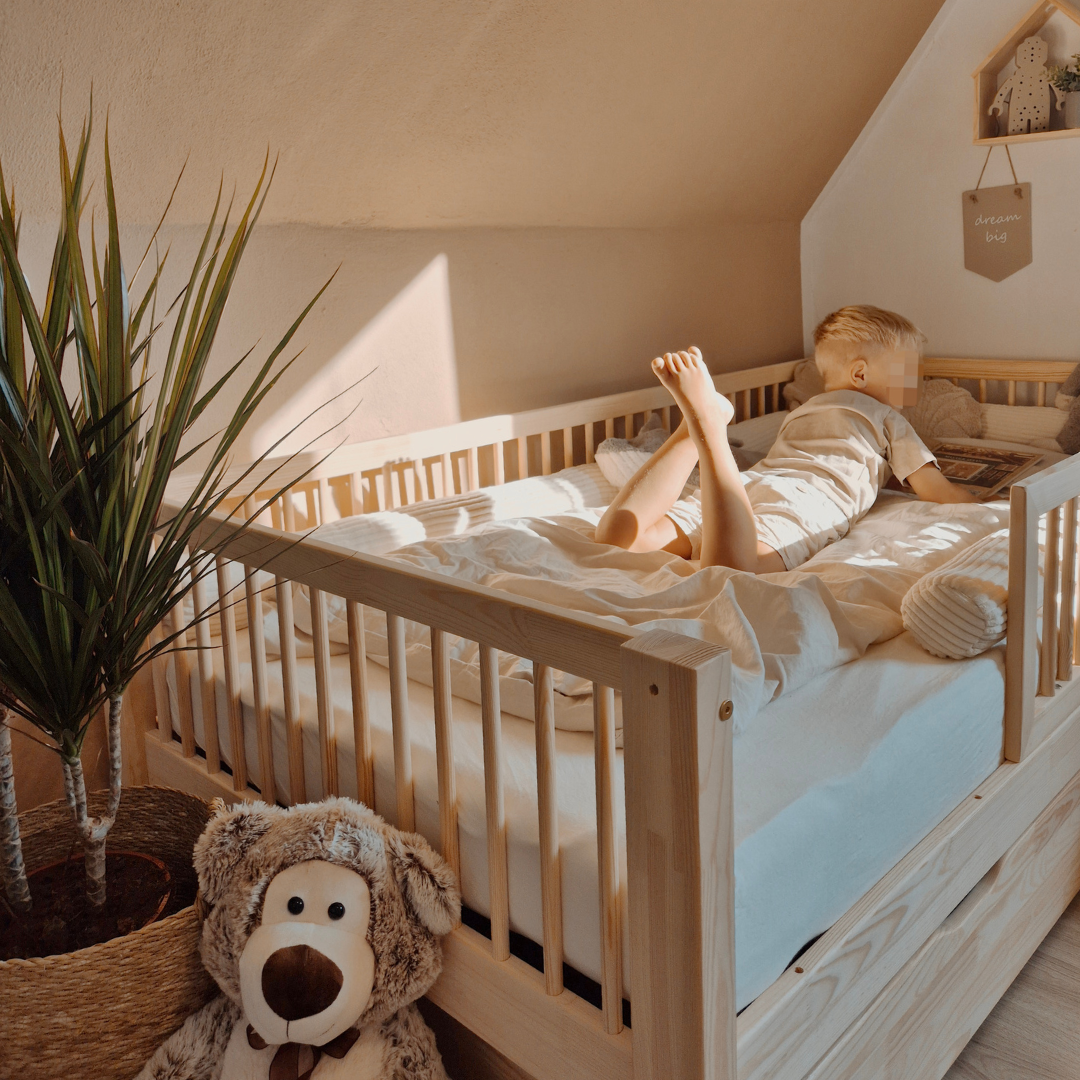 Design4kids Kinderbett Jimina Komfort Deluxe - 190x90 Naturholz