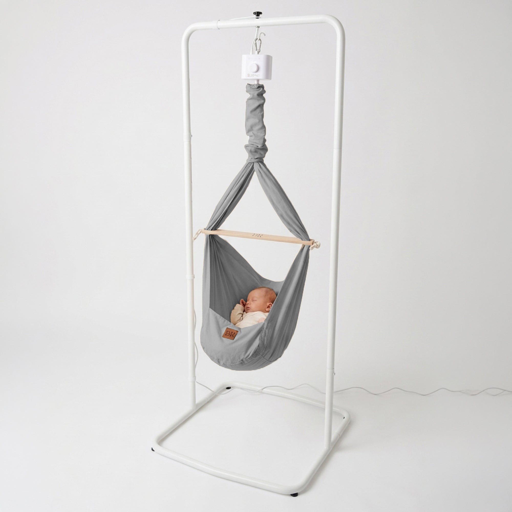 Design4Kids Federwiege Baby Classic, Bio-Baumwolle mit Motor & Komfort-Gestell