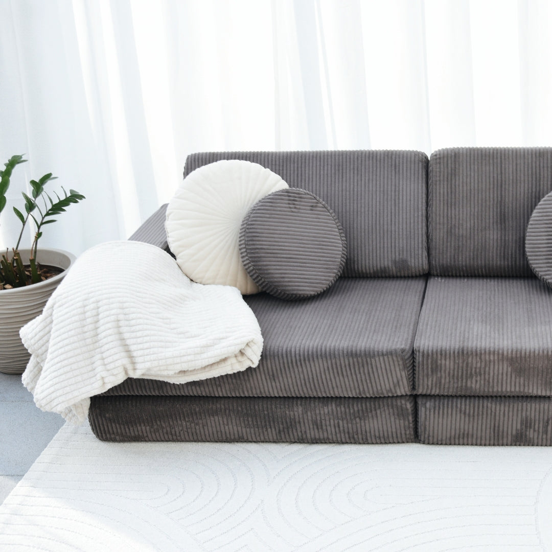Design4Kids XXL Spielsofa Cord Grande - smokey taupe