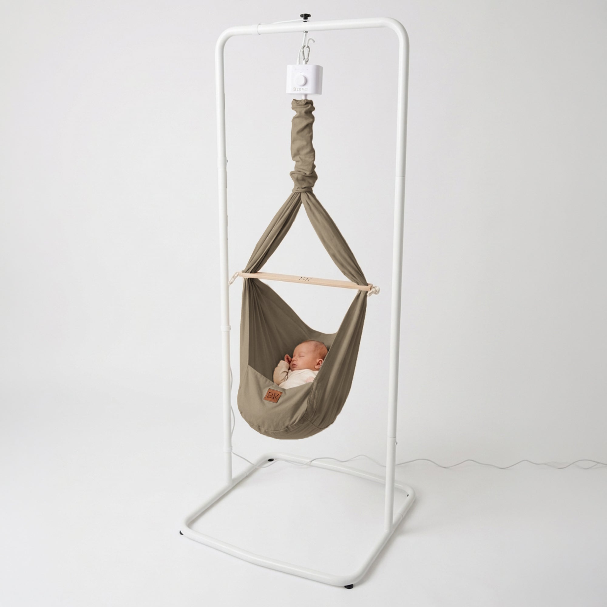 Design4Kids Federwiege Baby Classic, Bio-Baumwolle mit Motor & Komfort-Gestell