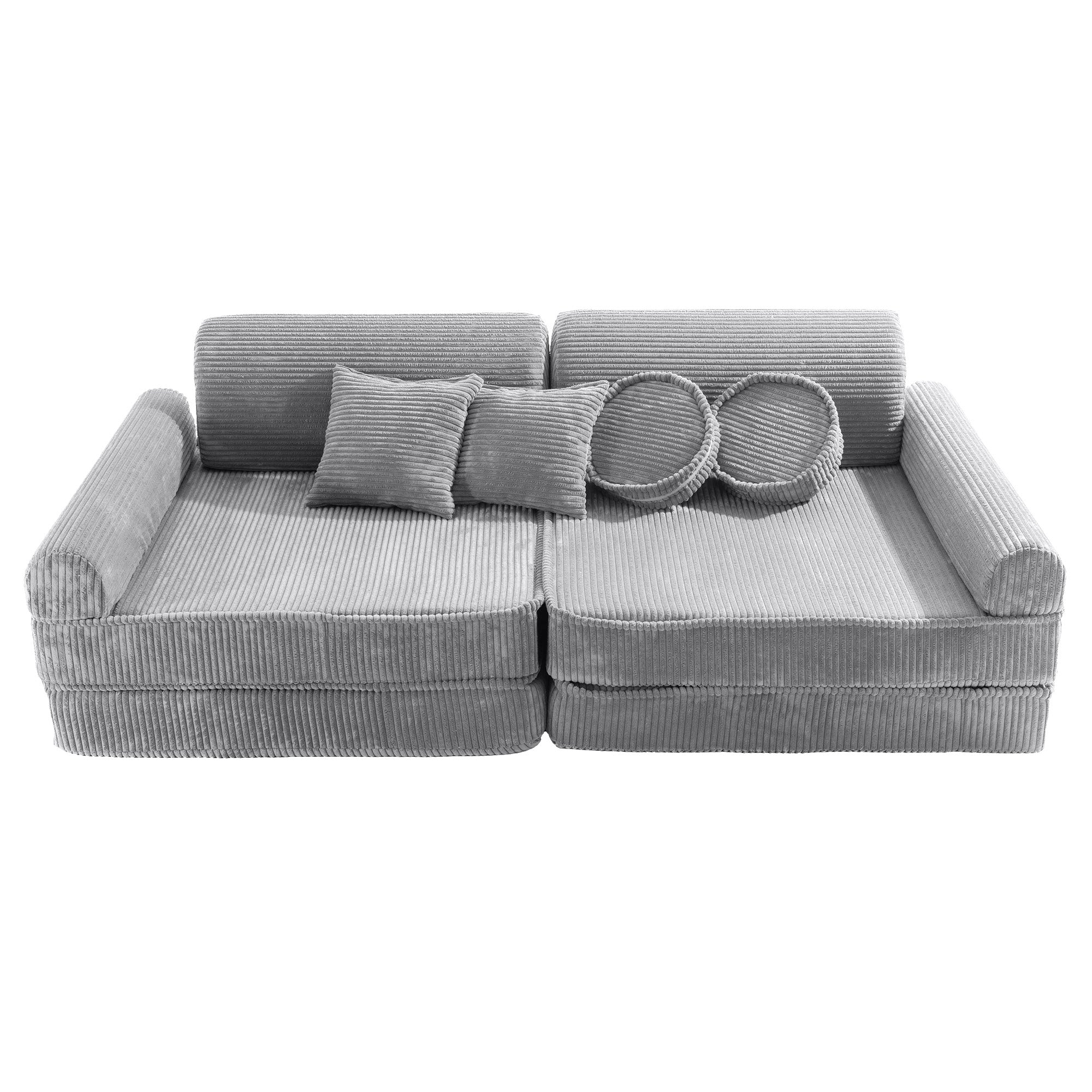 Design4Kids Spielsofa Jewel Cord - marble gray