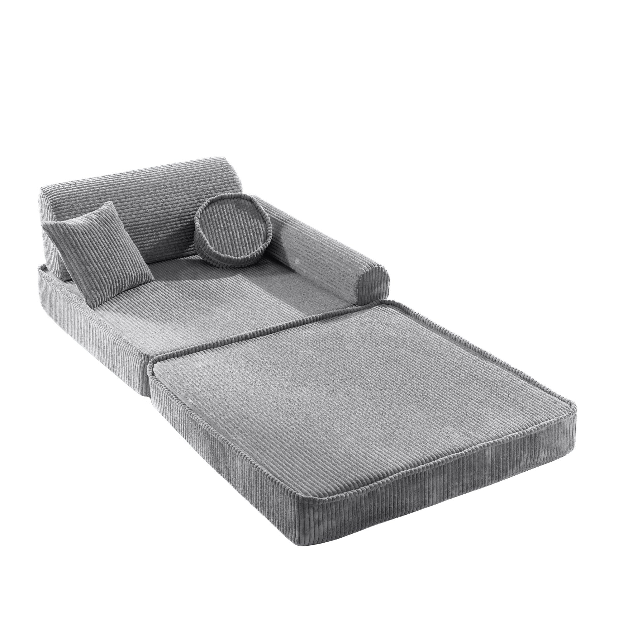 Design4Kids Spielsofa Jewel Cord - marble gray