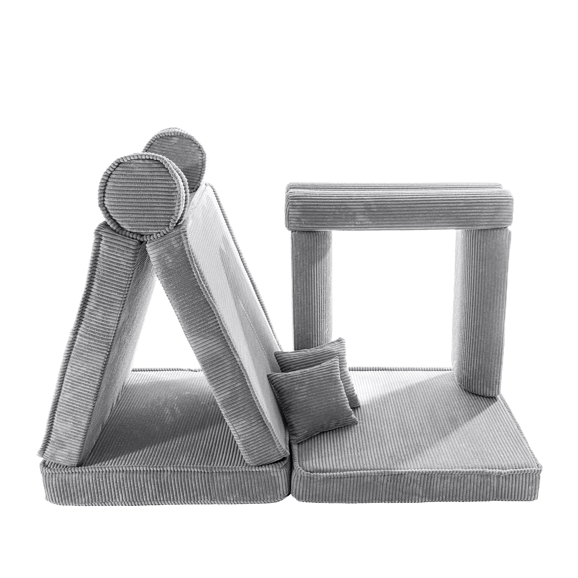 Design4Kids Spielsofa Jewel Cord - marble gray