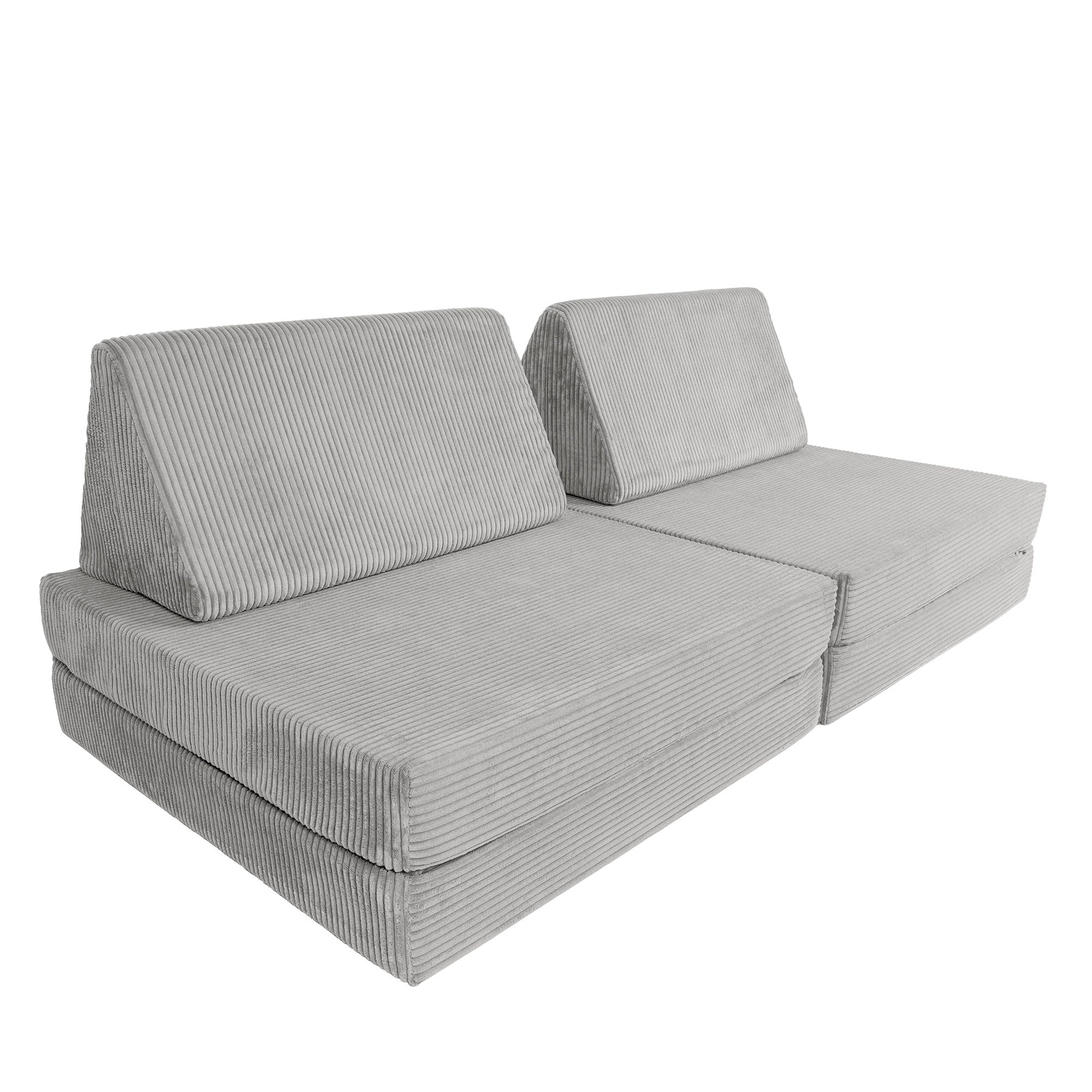 Design4Kids XXL Spielsofa Cord Grande Classic - cloudy grey