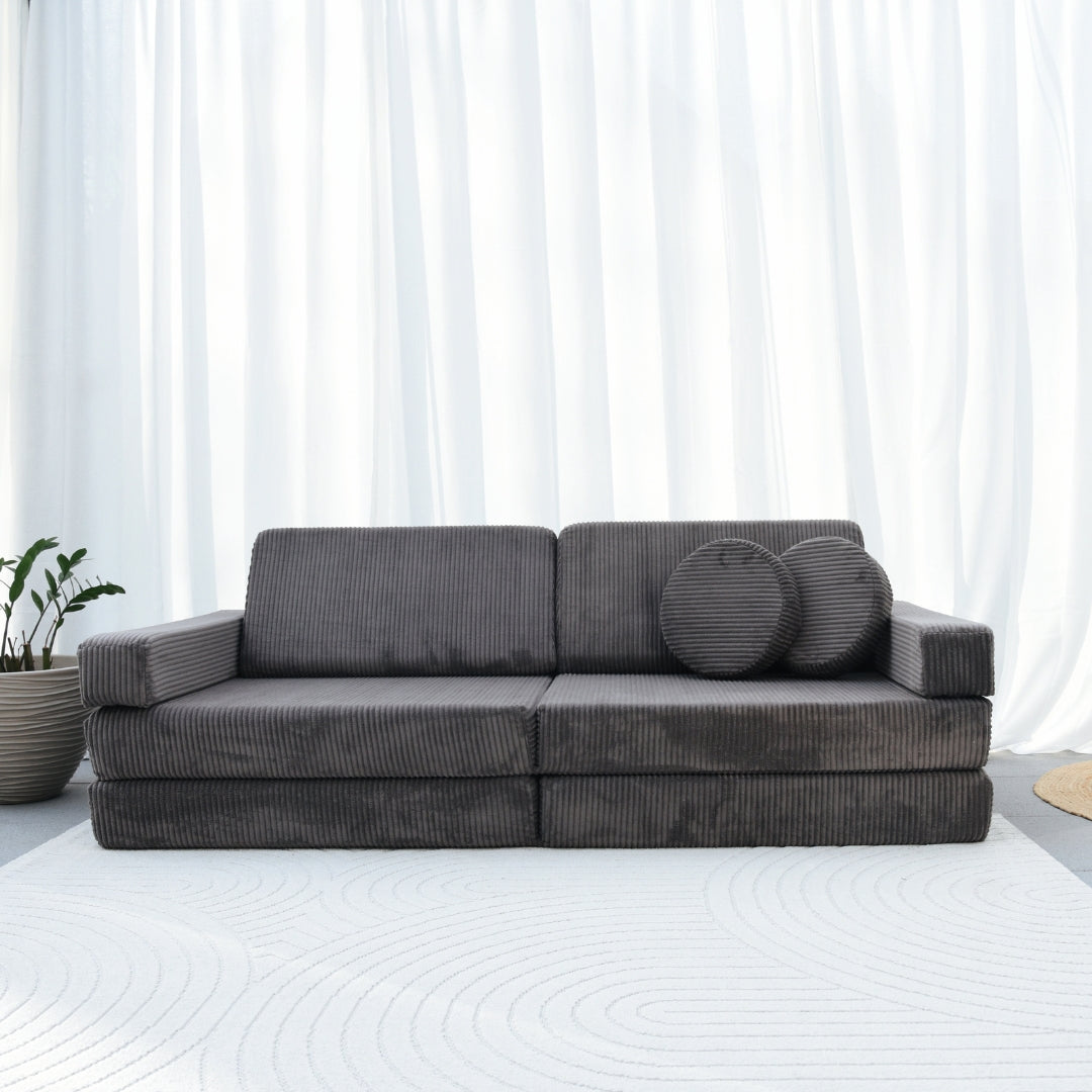 Design4Kids XXL Spielsofa Cord Grande - smokey taupe
