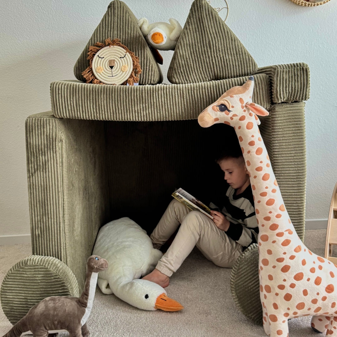 Design4Kids XXL Spielsofa Cord Grande - pine olive