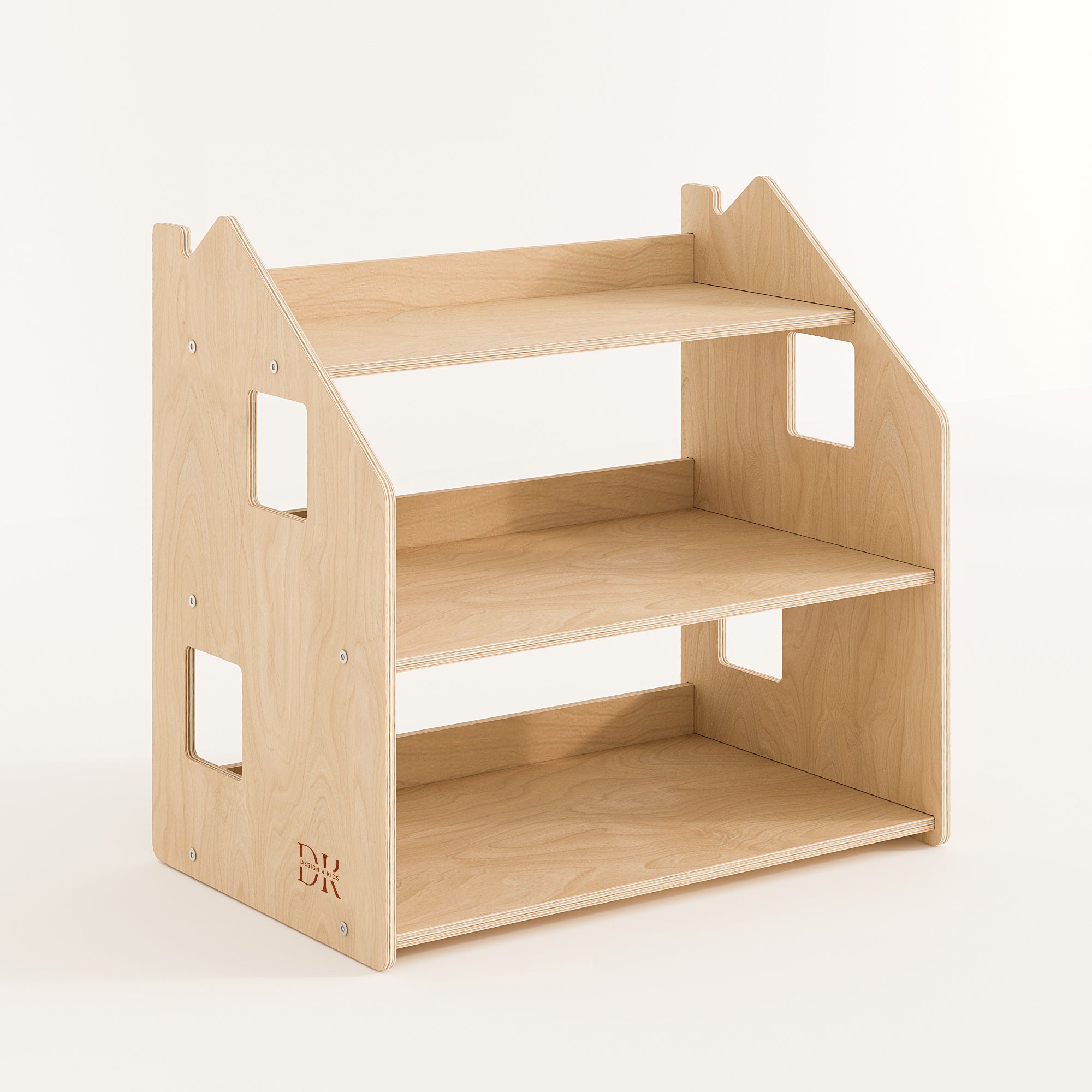 Design4Kids Montessori Spielzeugregal für Kinder – Natur