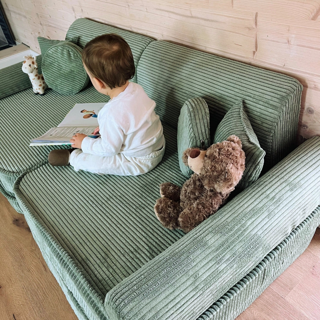 Design4Kids Spielsofa Jewel Cord - classic olive