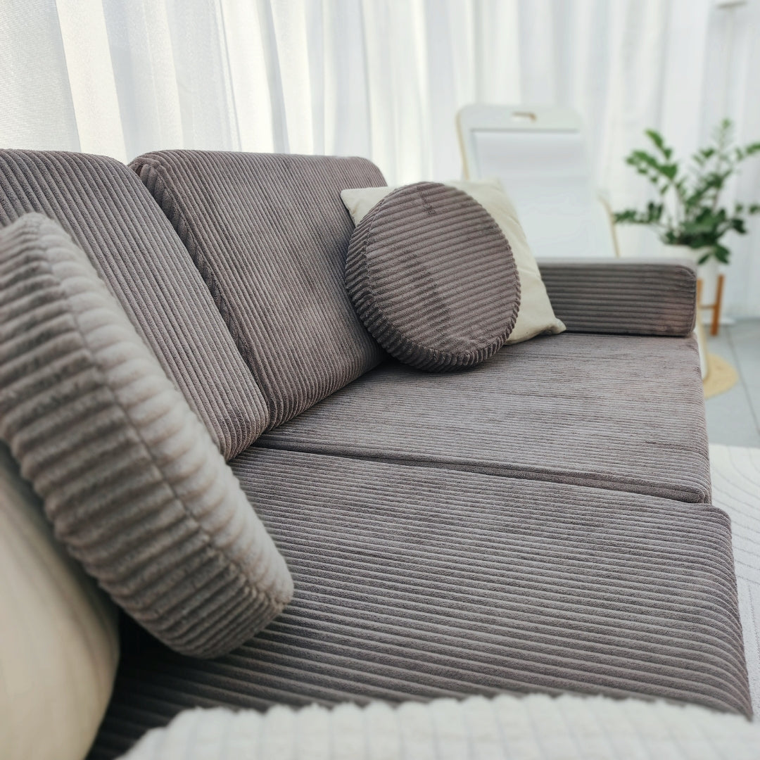 Design4Kids XXL Spielsofa Cord Grande - smokey taupe