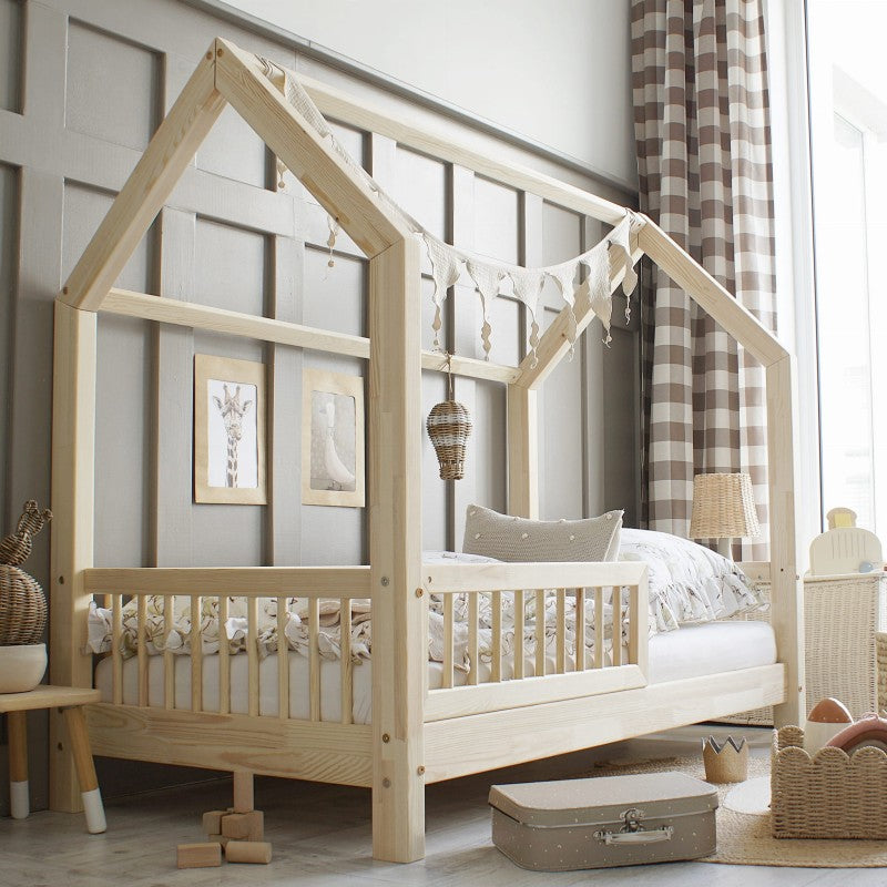 Design4kids Hausbett Sole Premium 200x90 Naturholz