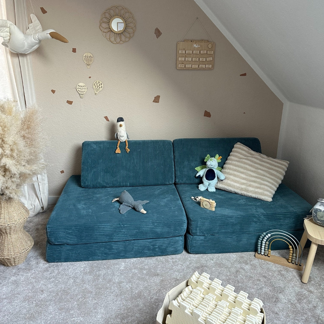 Design4Kids XXL Spielsofa Cord Grande - pure ocean
