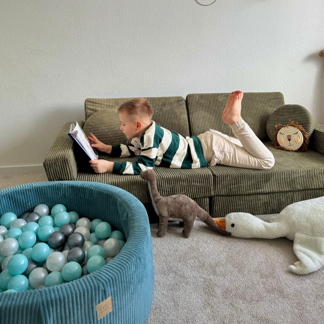 Design4Kids XXL Spielsofa Cord Grande - pine olive