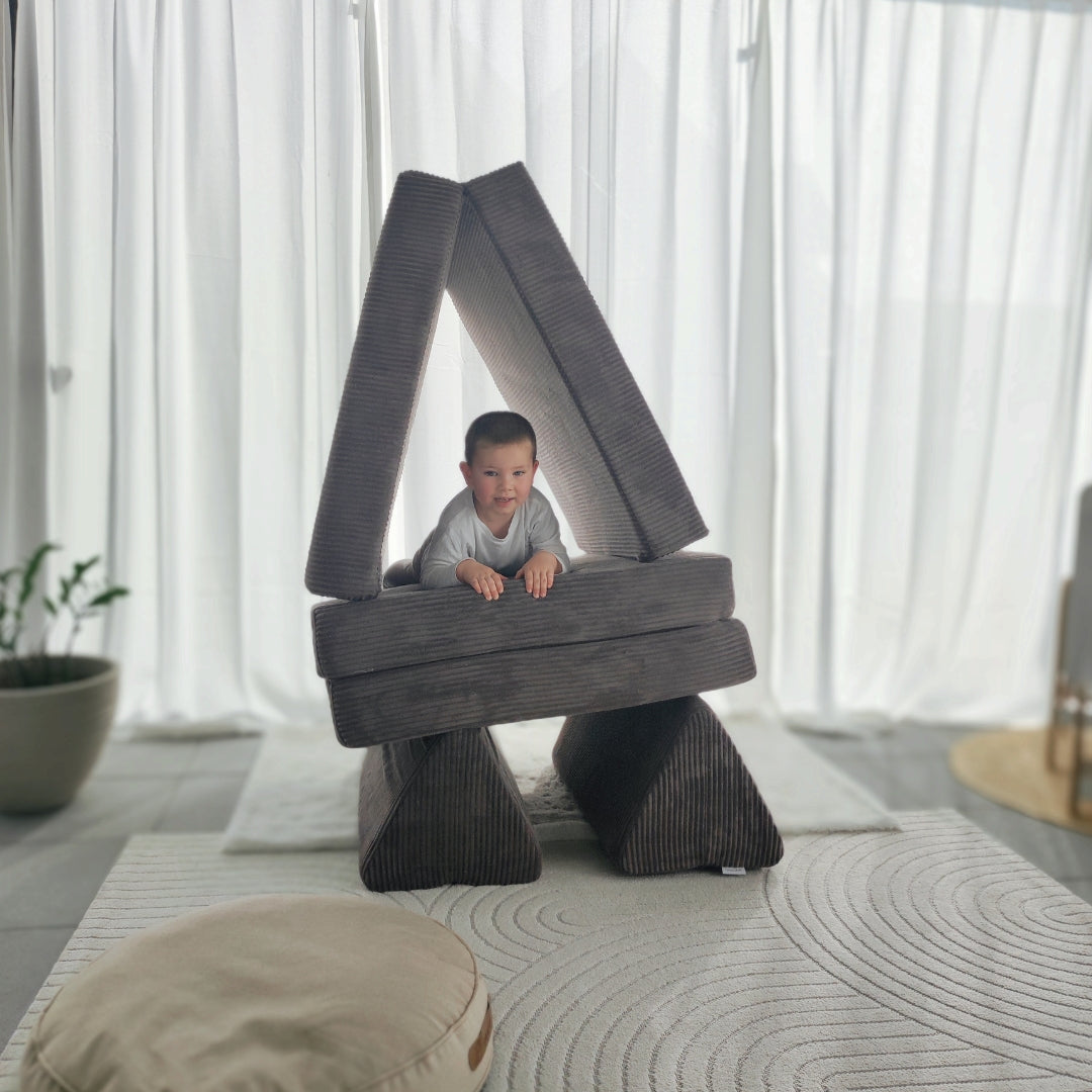Design4Kids XXL Spielsofa Cord Grande - smokey taupe