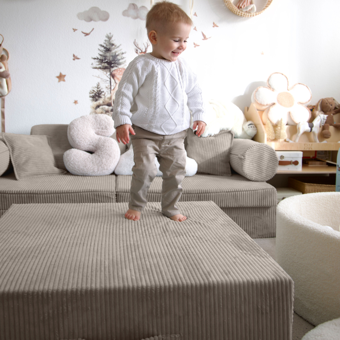Design4Kids XXL Hüpfpolster Cord Grande - 86x86 cm