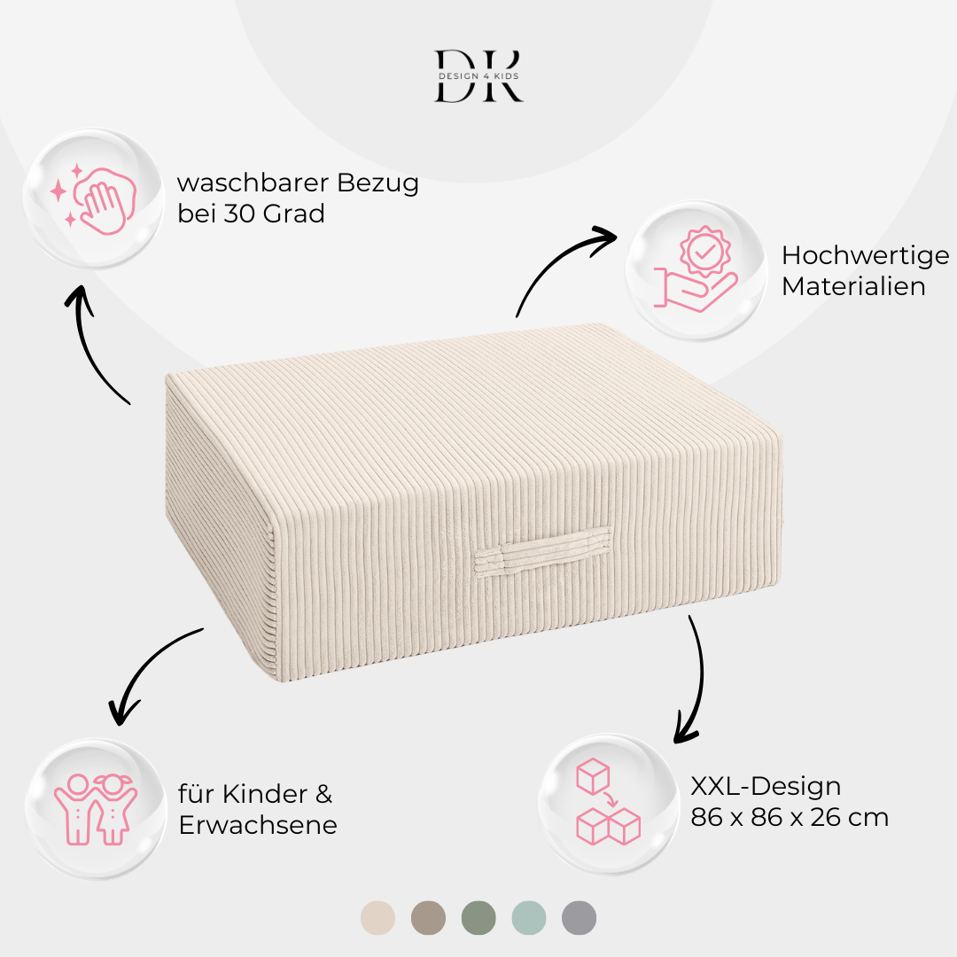 Design4Kids XXL Hüpfpolster Cord Grande