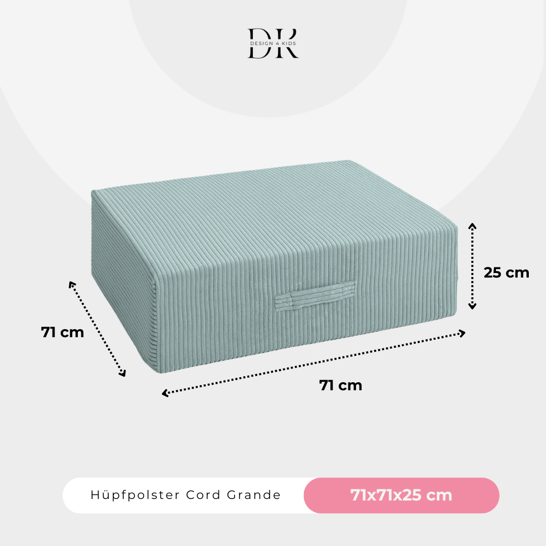Design4Kids Hüpfpolster Cord Grande - 71x71 cm