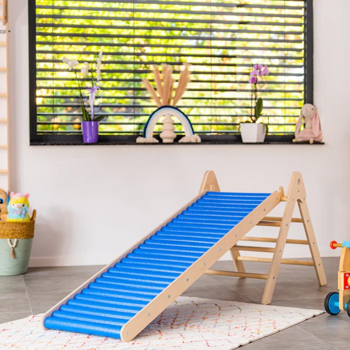 Design4Kids 2-in-1 Montessori Kletterset - Kletterdreieck und Rollenrutsche