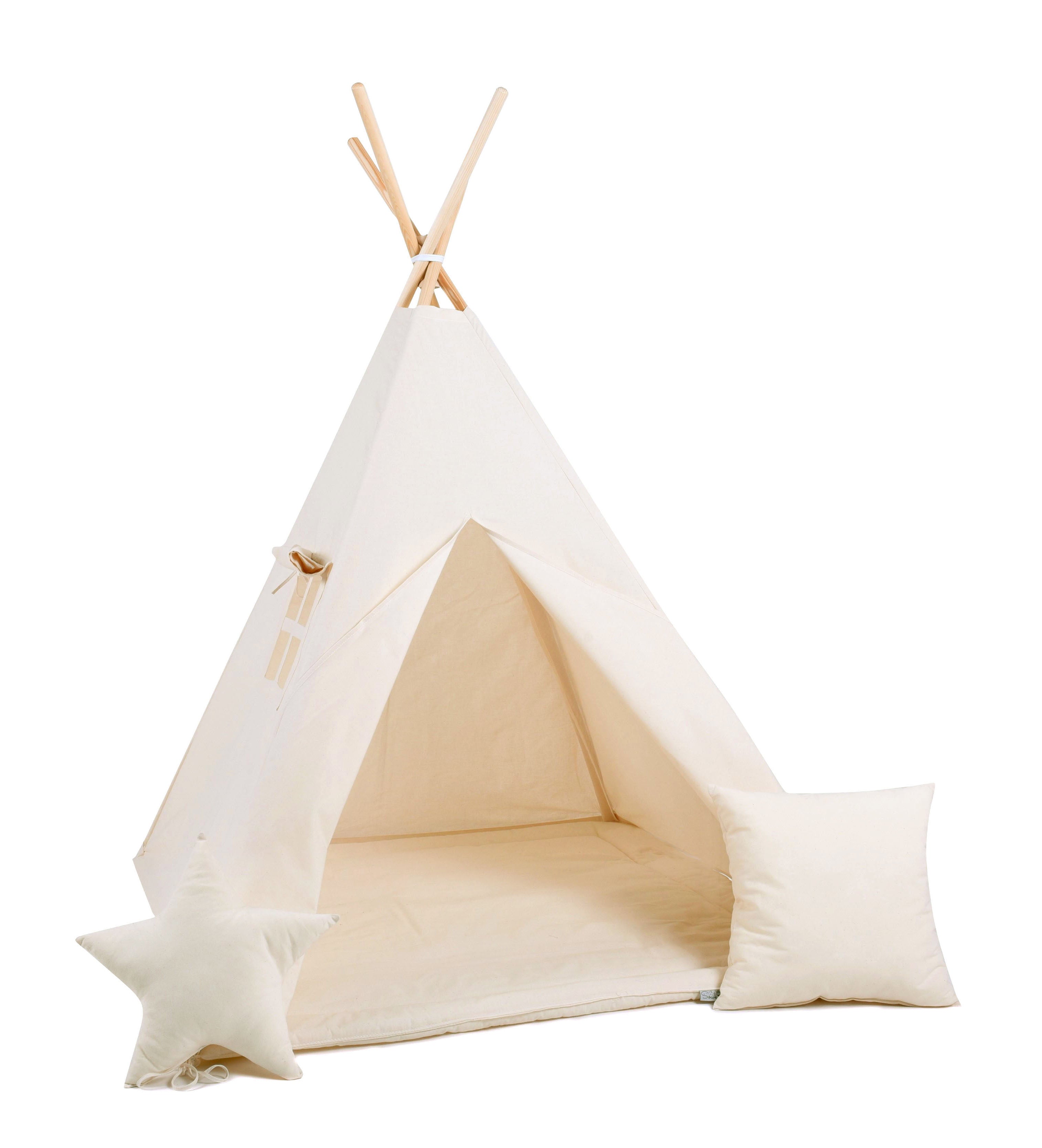 Design4Kids Tipi-Zelt M-Set Milky Land - beige