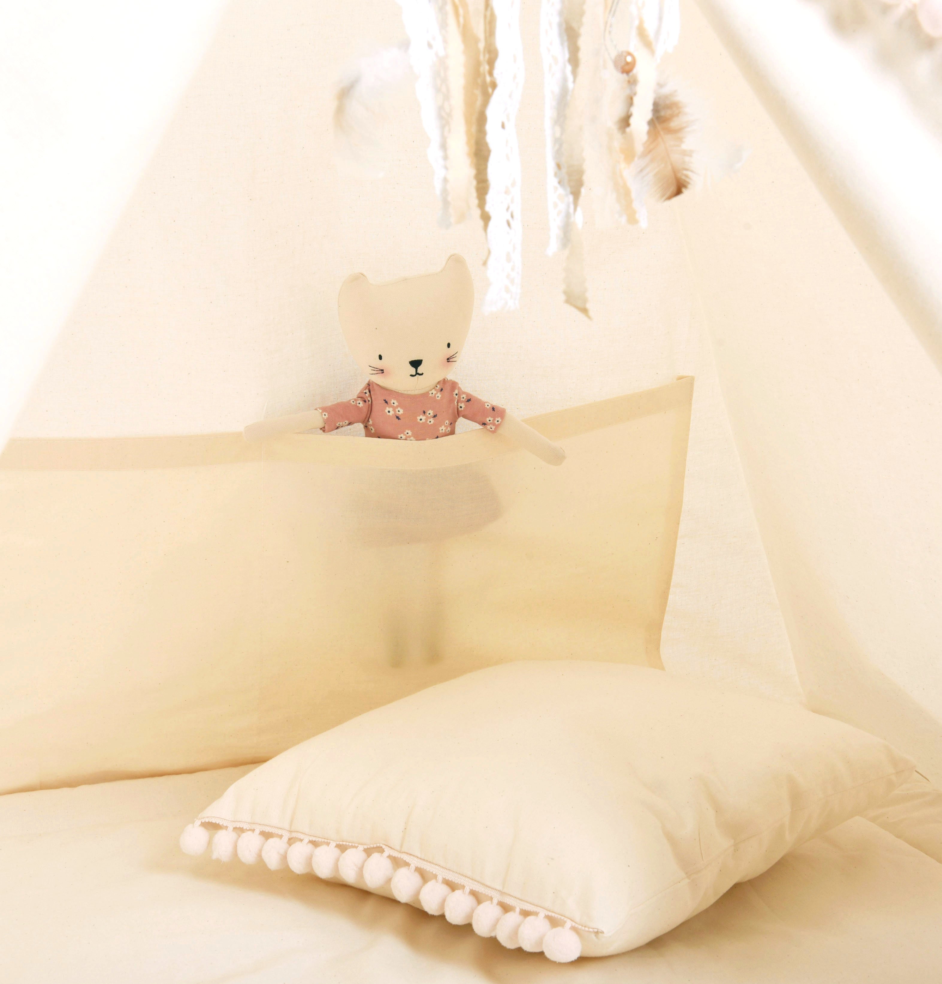 Design4Kids Tipi-Zelt M-Set Beady Mist  - creme