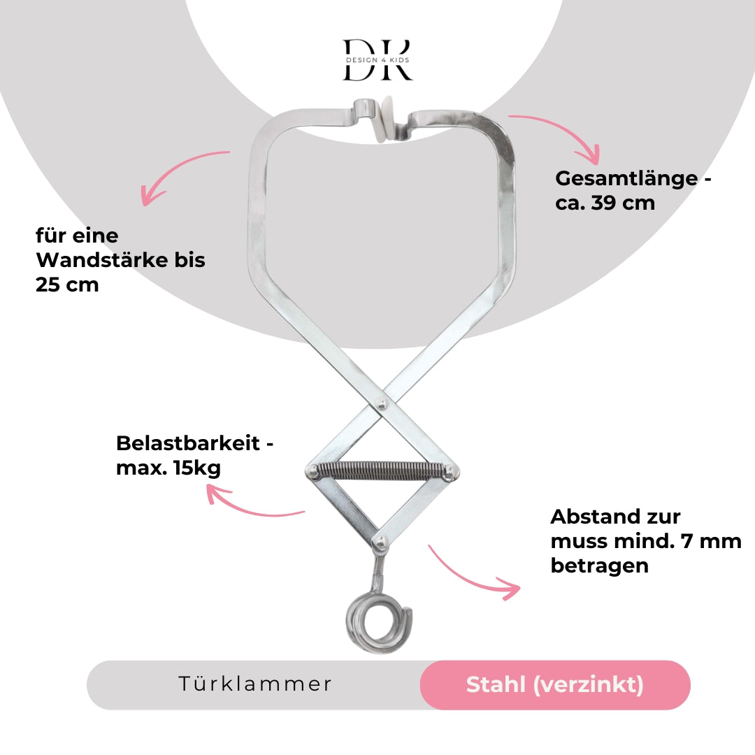 Design4Kids Türrahmenklammer silber für Federwiegen Motor