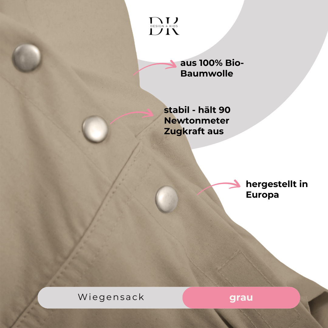 Design4Kids Federwiege Baby Classic, Bio-Baumwolle mit Komfort-Gestell