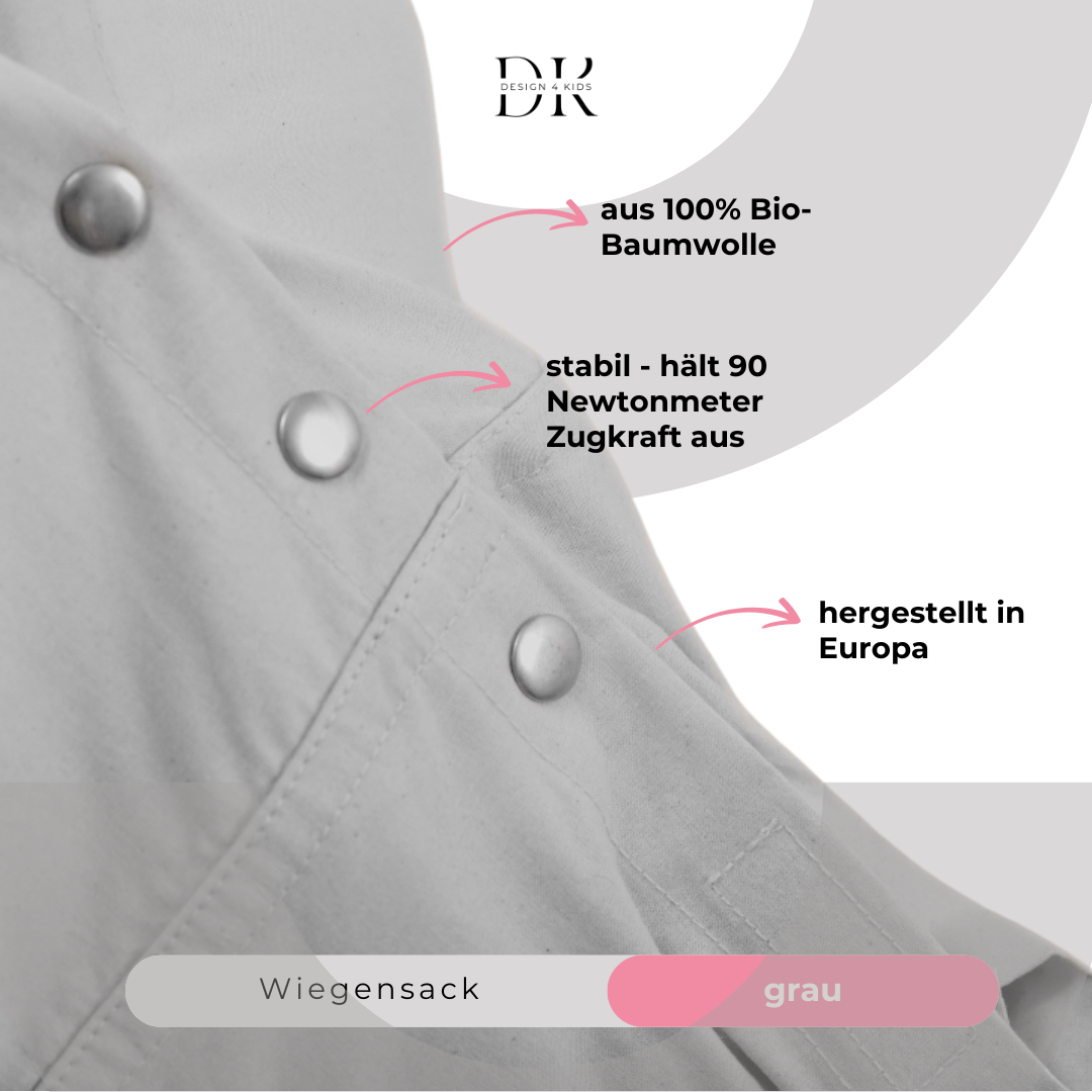 Design4Kids Federwiege Baby Classic, Bio-Baumwolle mit Motor & Komfort-Gestell