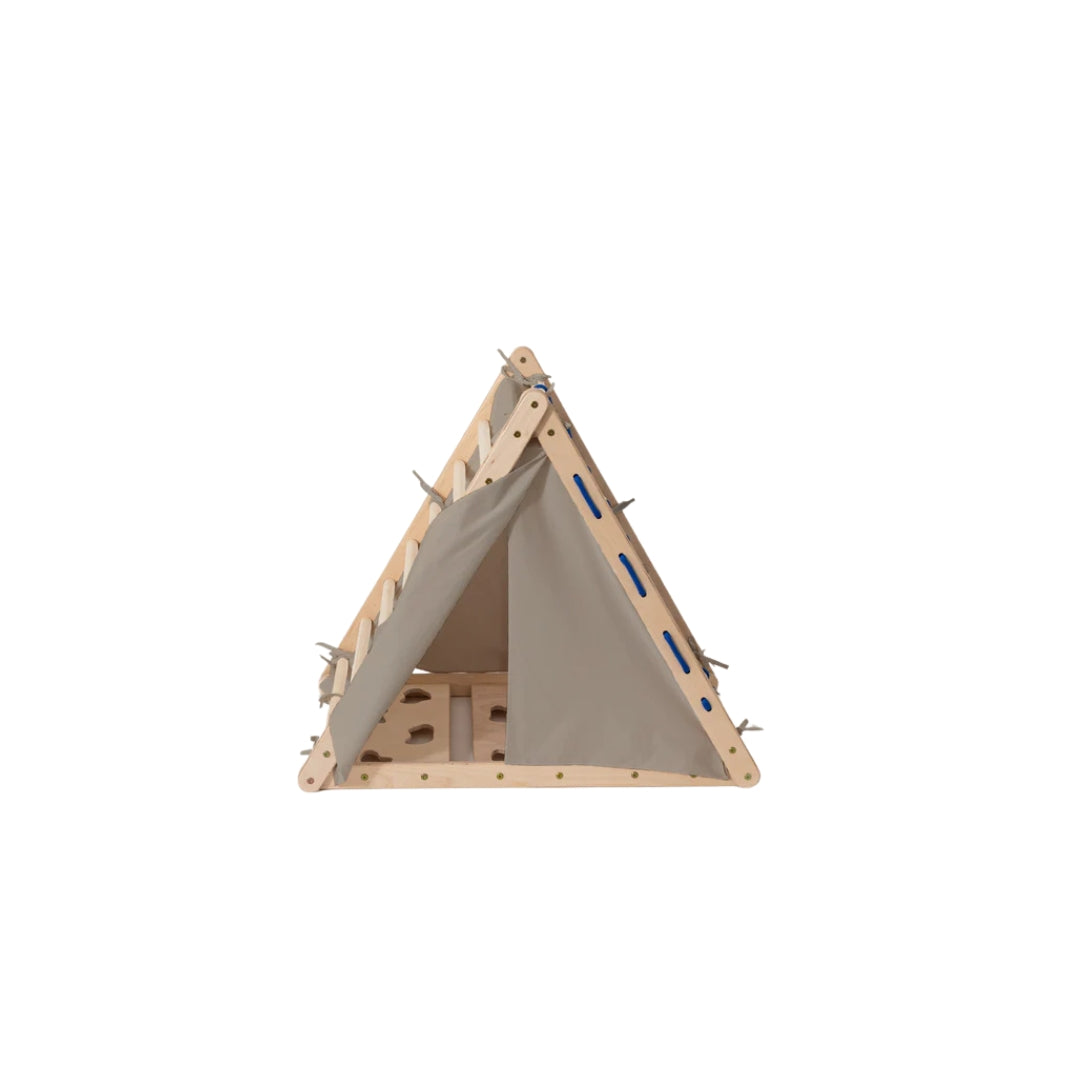 Design4kids Baumwollzelt/Fuchsbau für Kletterdreieck Lemur - Grau