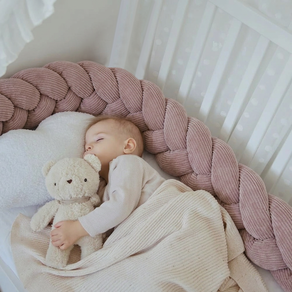 Design4Kids geflochtene Bettschlange Jewel aus Cord-Stoff (1,50 - 3,00 m)