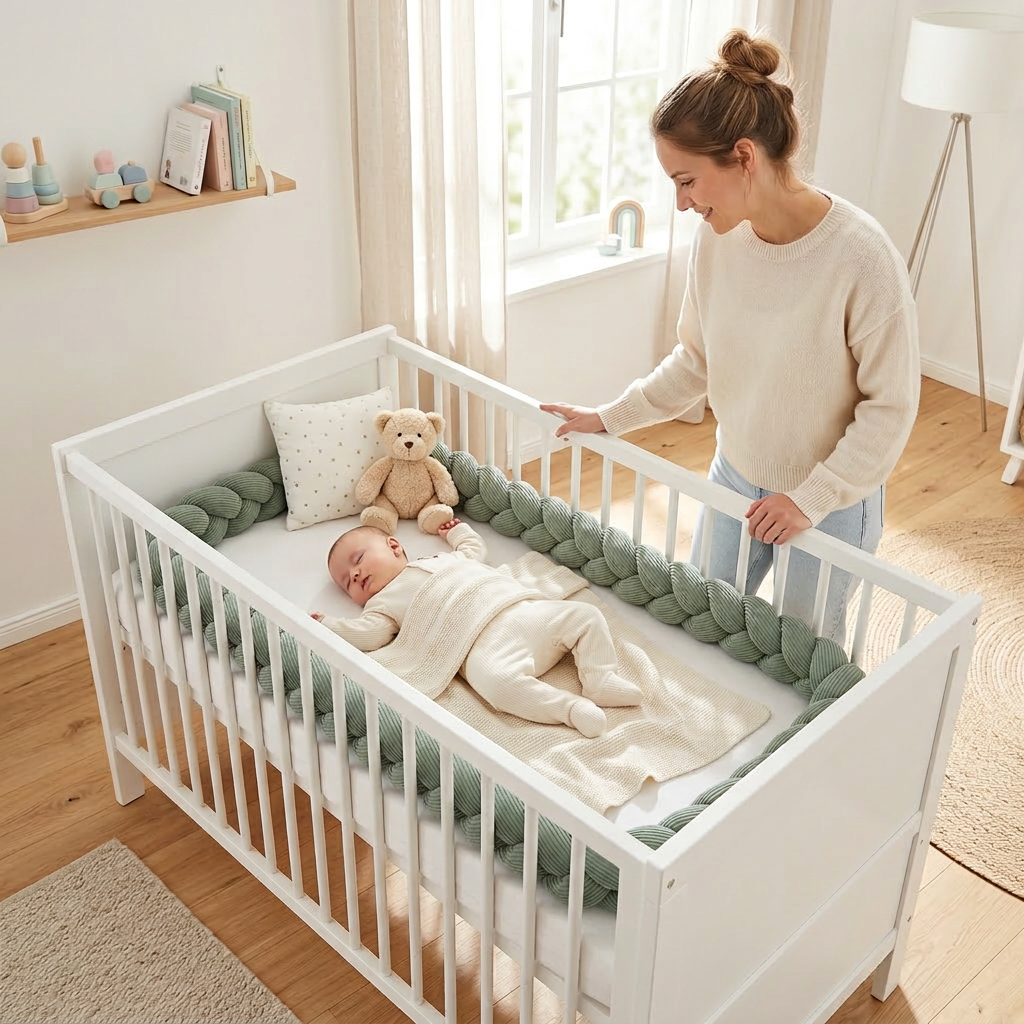 Design4Kids geflochtene Bettschlange Jewel aus Cord-Stoff (1,50 - 3,00 m)