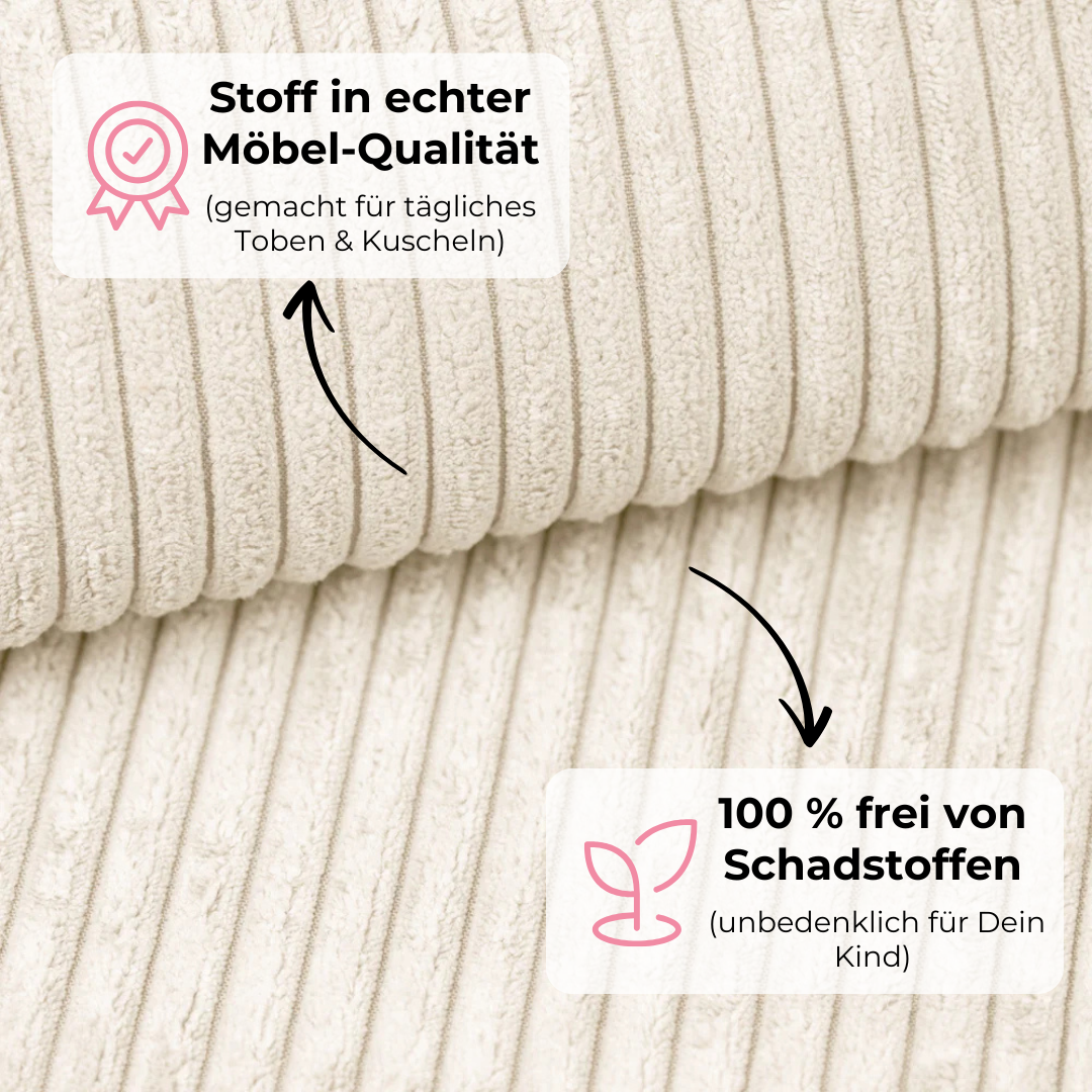 Design4Kids Kinder-Sitzsack Jewel Cord als Sessel