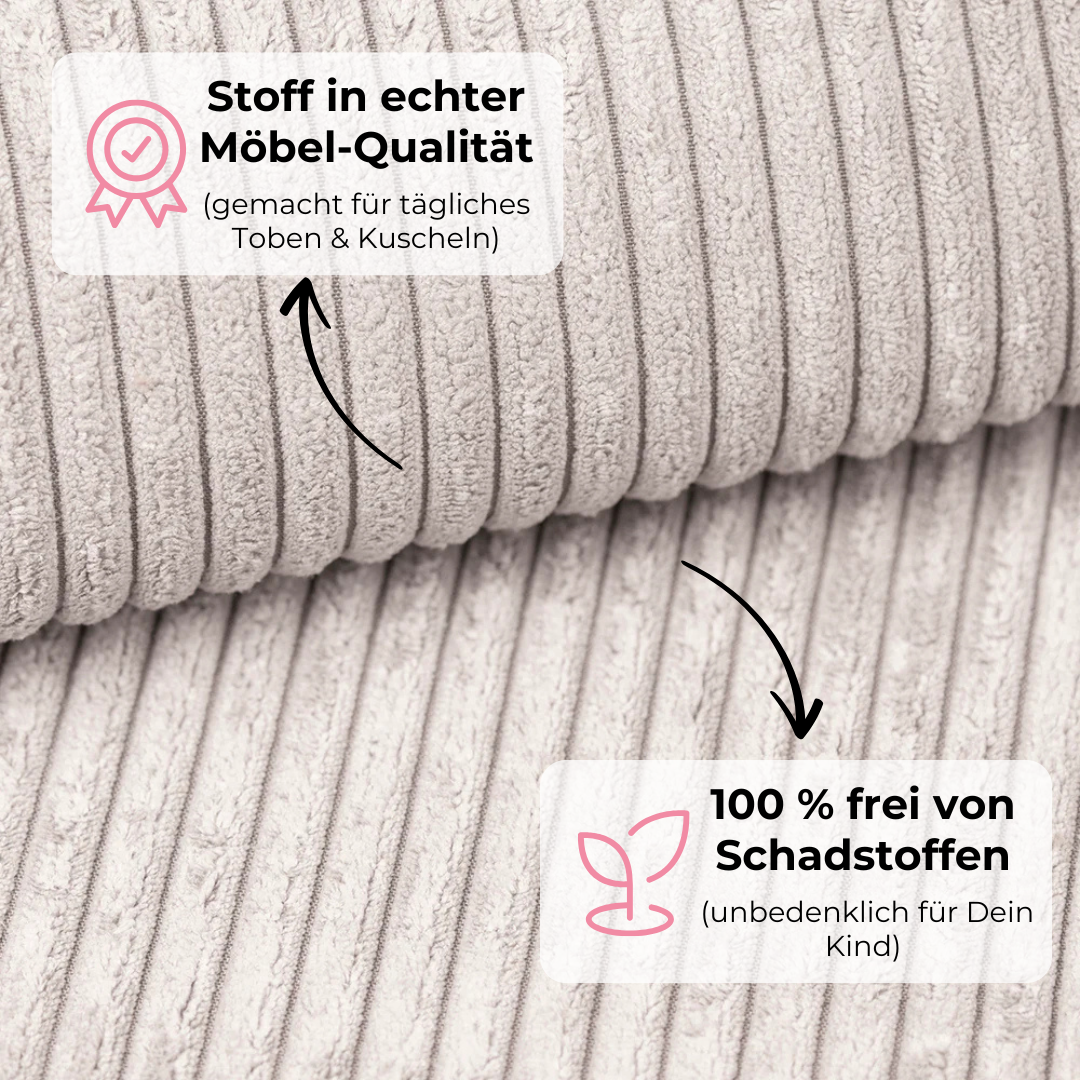 Design4Kids Kinder-Sitzsack Jewel Cord als Sessel