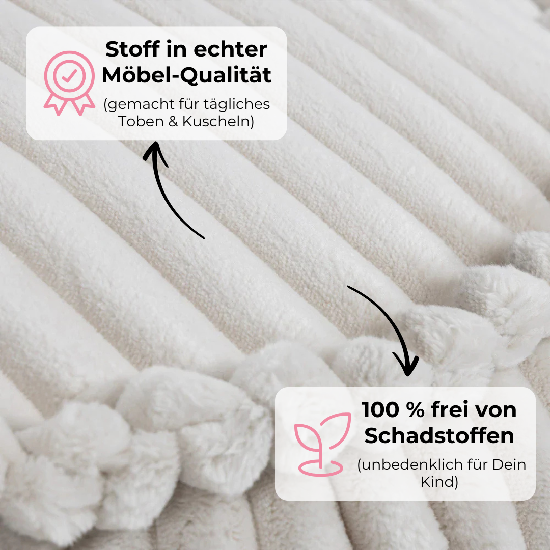 Design4Kids Kinder-Sitzsack Jewel Plüsch-Cord