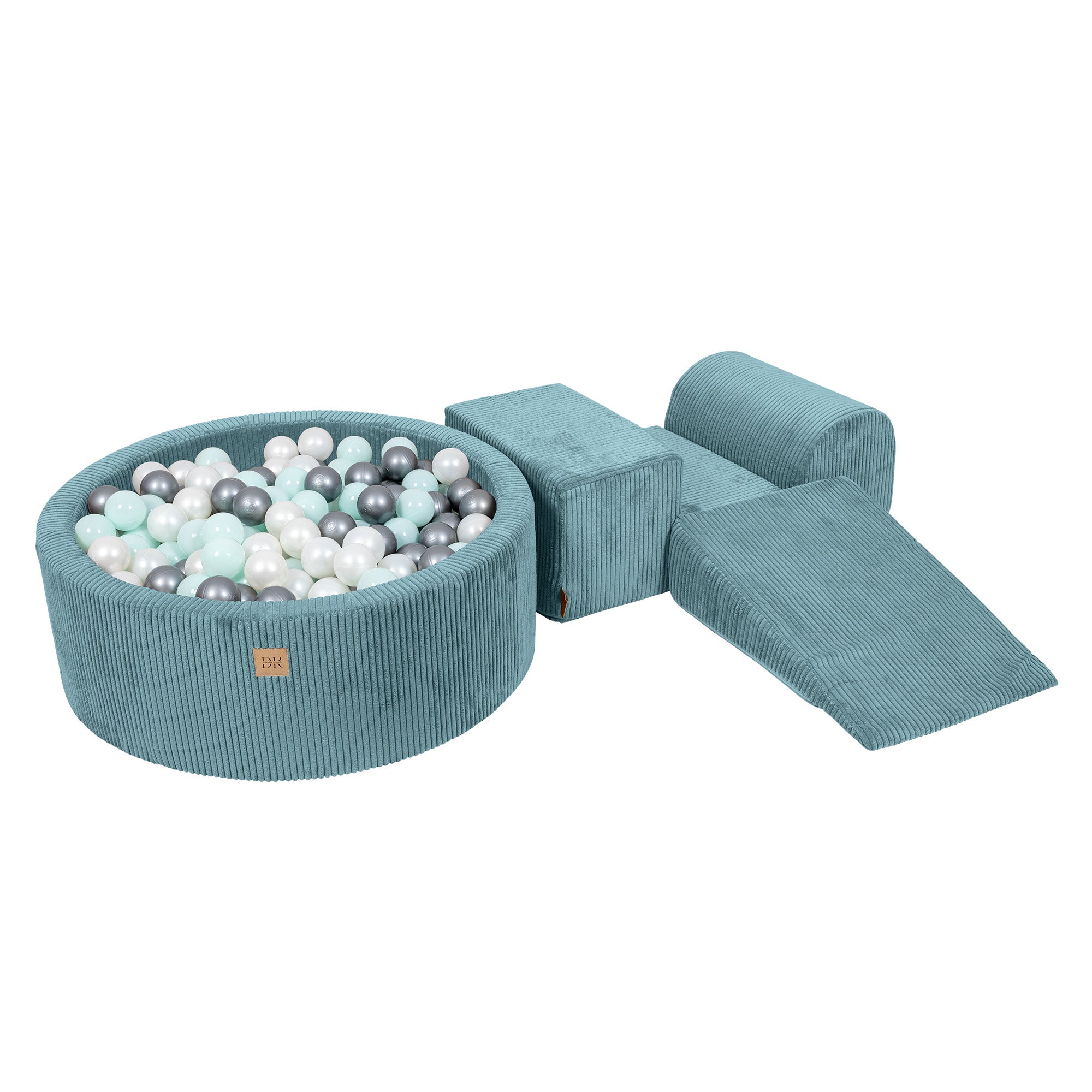 Design4Kids Schaumspielset Jewel Cord mit Bällebad und 200 Bälle - ocean blue