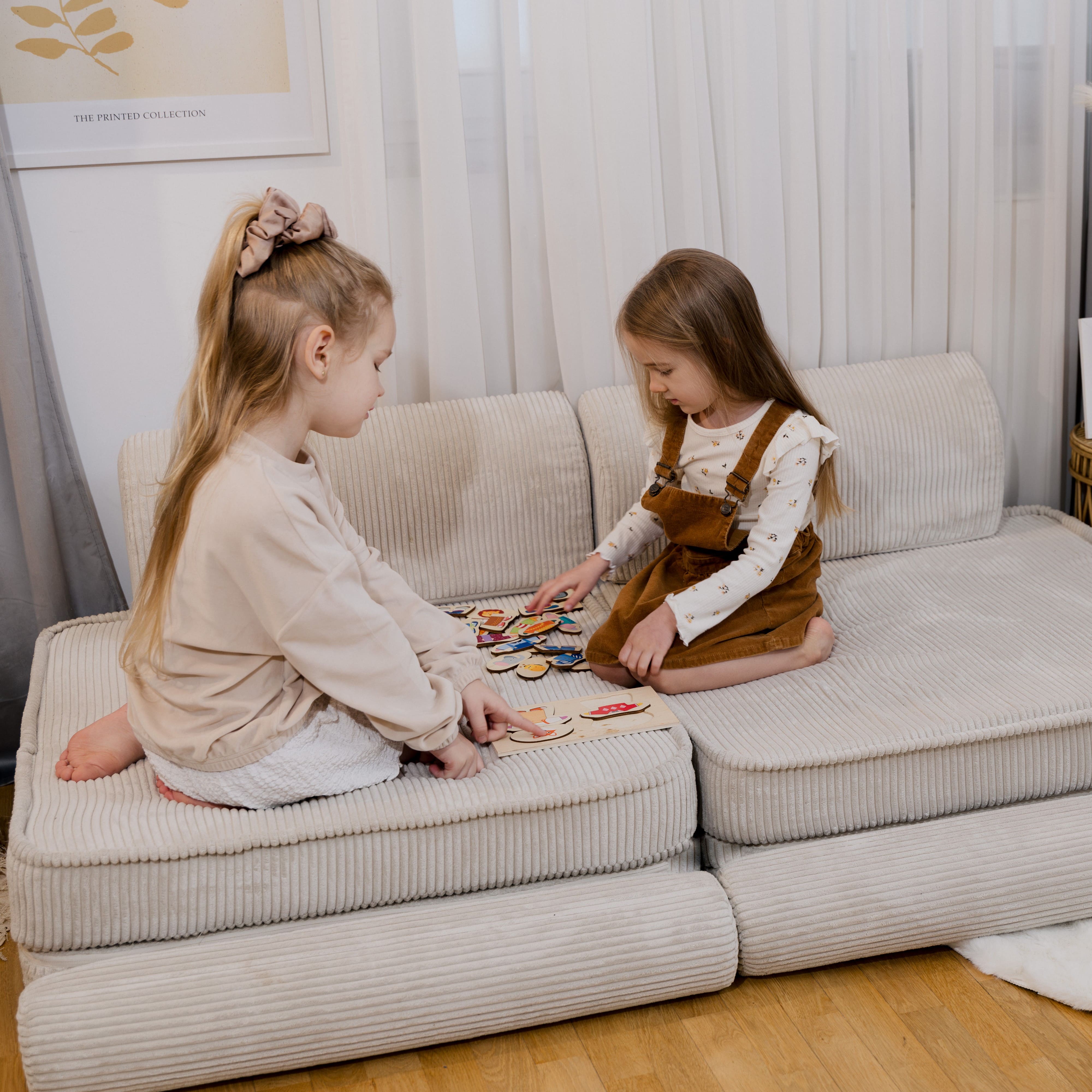 Design4Kids Spielsofa Jewel Cord - vintage beige
