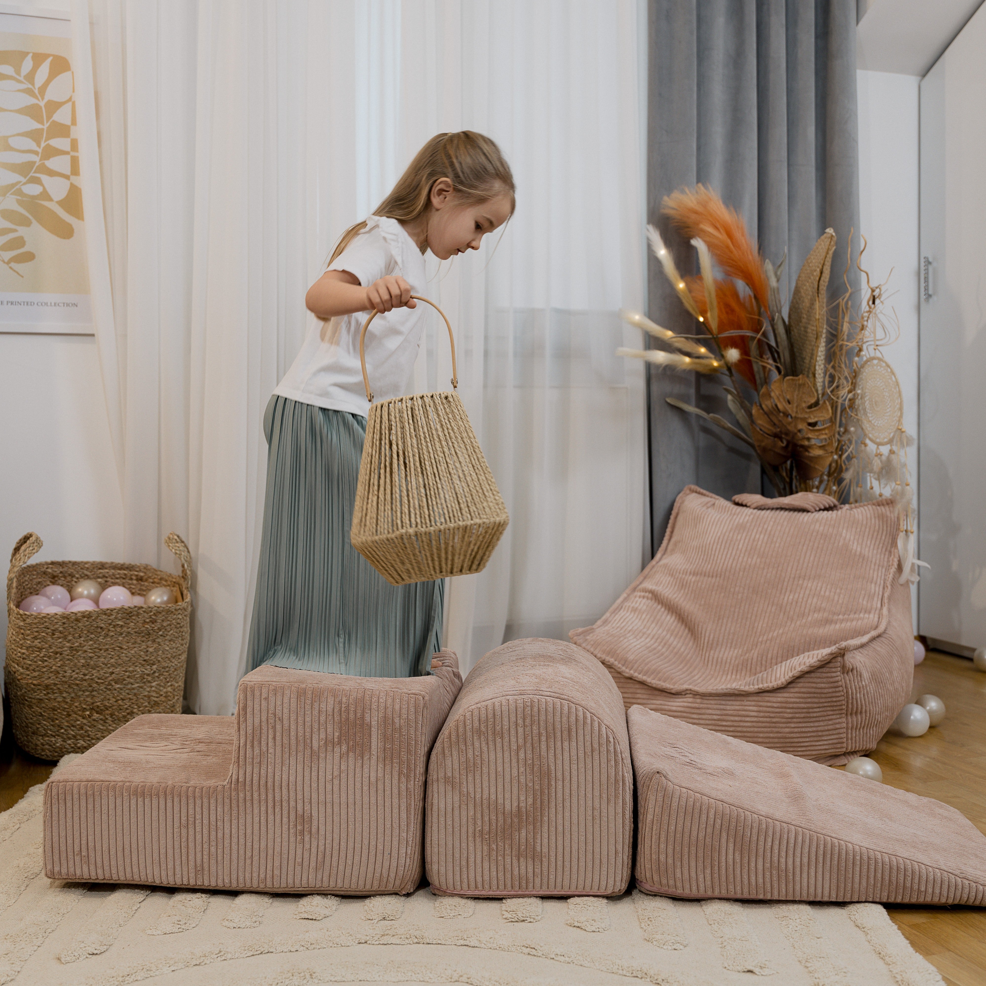 Design4Kids Schaumspielset Jewel Cord mit 3 Elementen - blushed rose