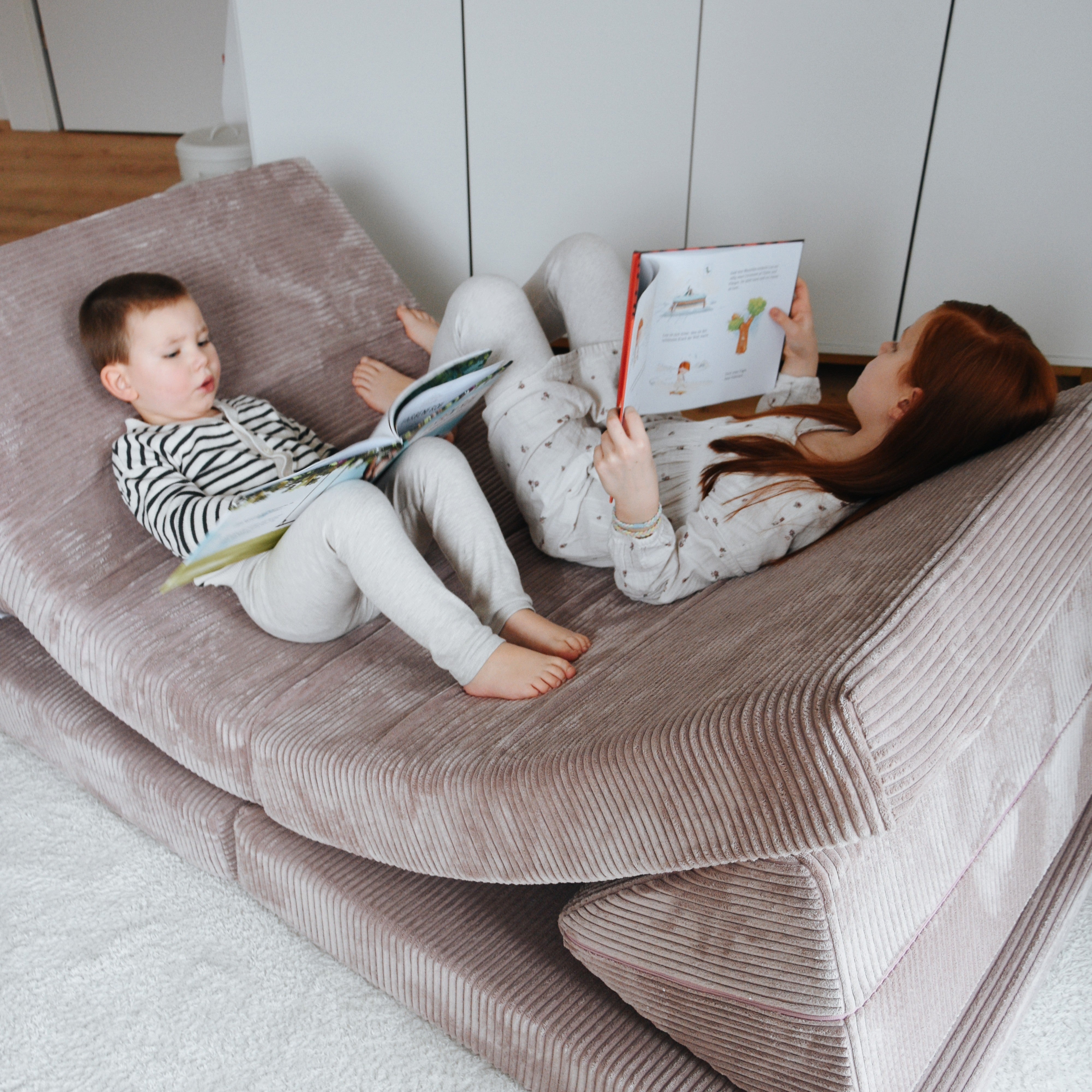 Design4Kids XXL Spielsofa Cord Grande Classic - vintage rose