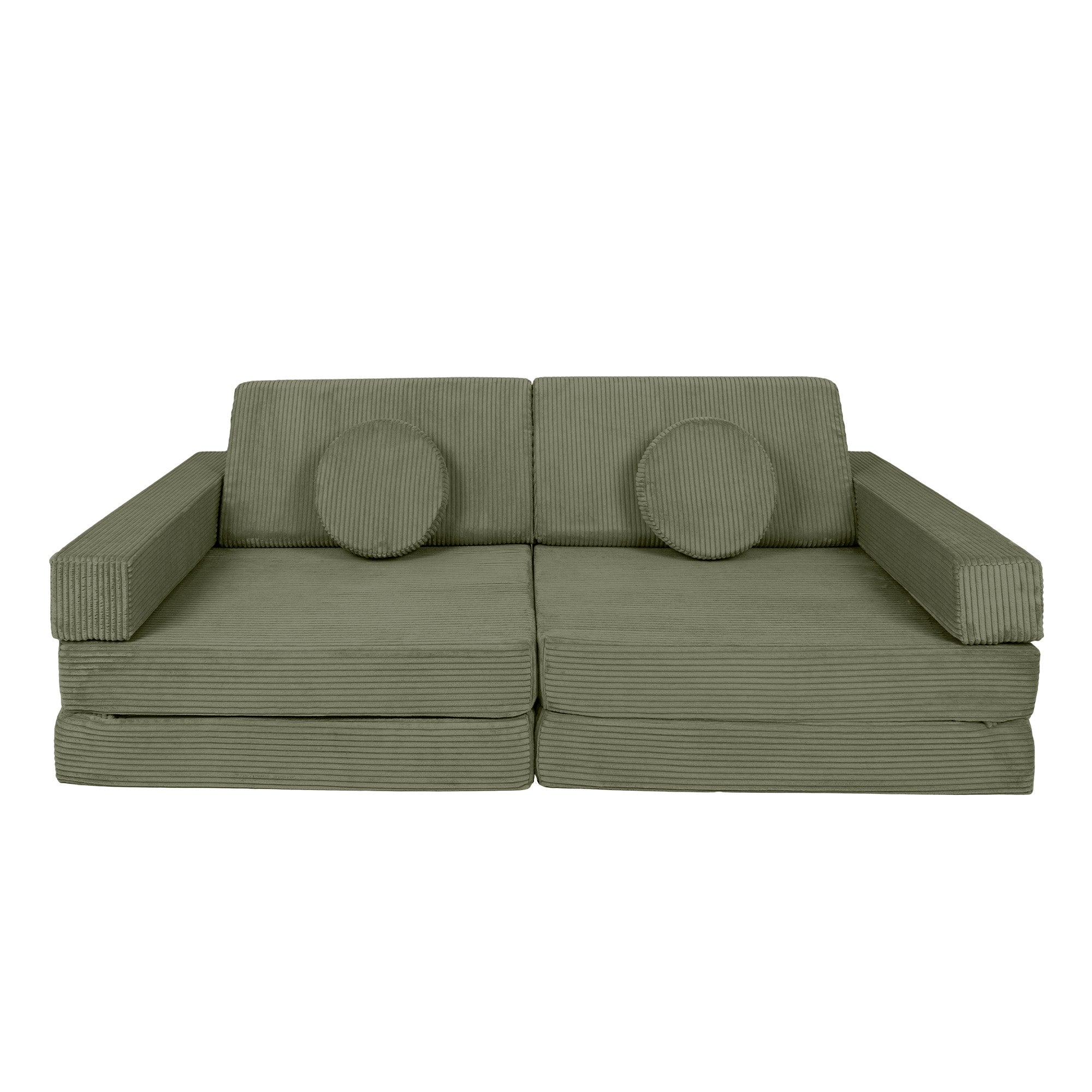 Design4Kids XXL Spielsofa Cord Grande - pine olive